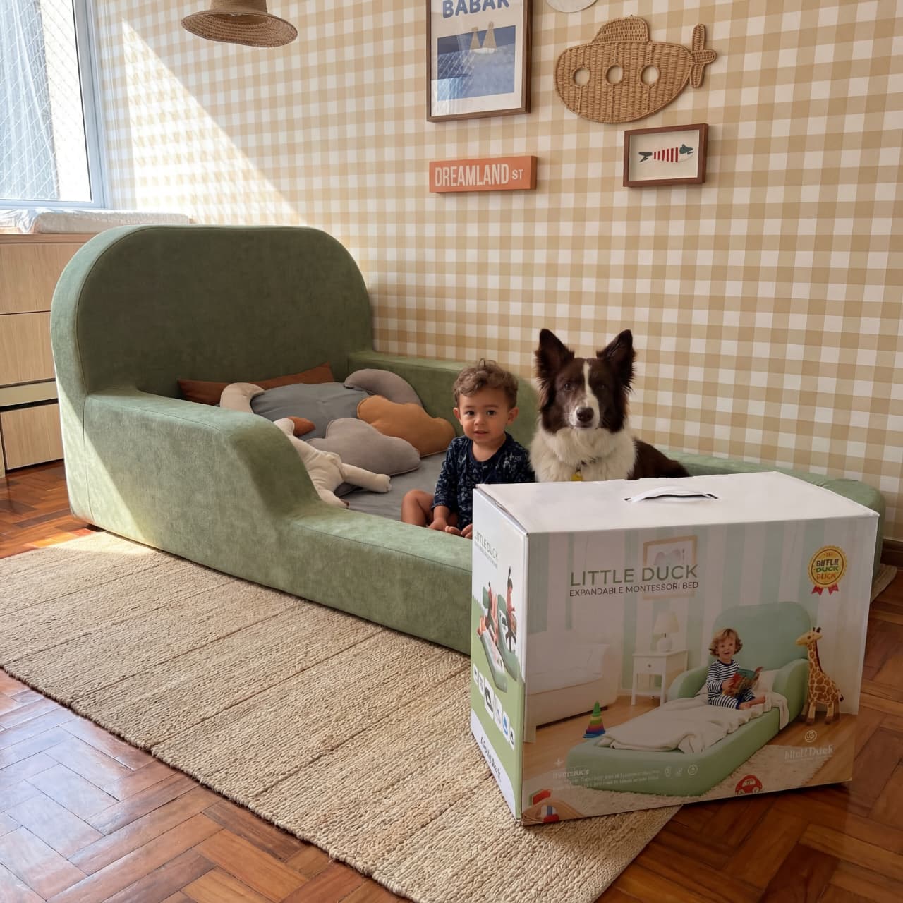 Little Duck Montessori Bed – Olive Green