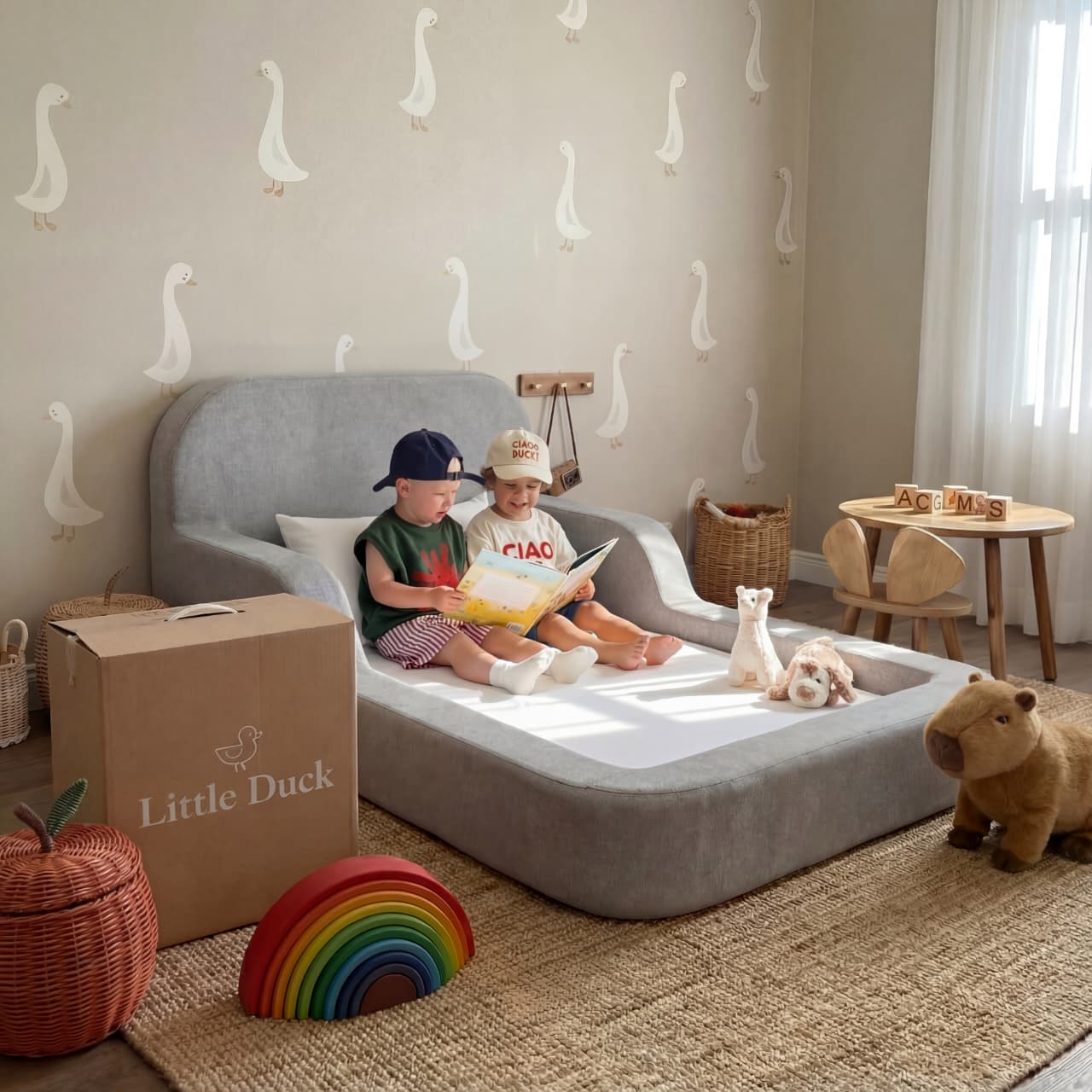Little Duck Montessori Bed – Stone Castle Gray