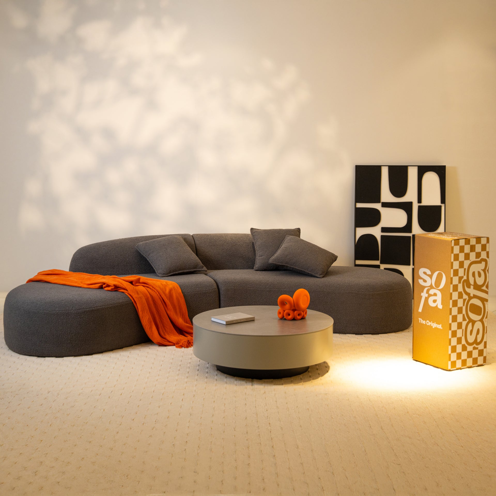 The growing sofa Avalon in Boucle - Gray