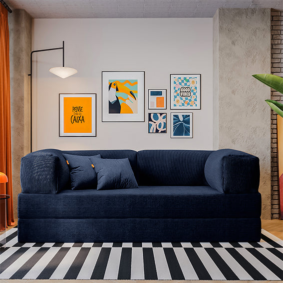 The Growing Sofa | Bloom Sofa Bed Corduroy - Blue
