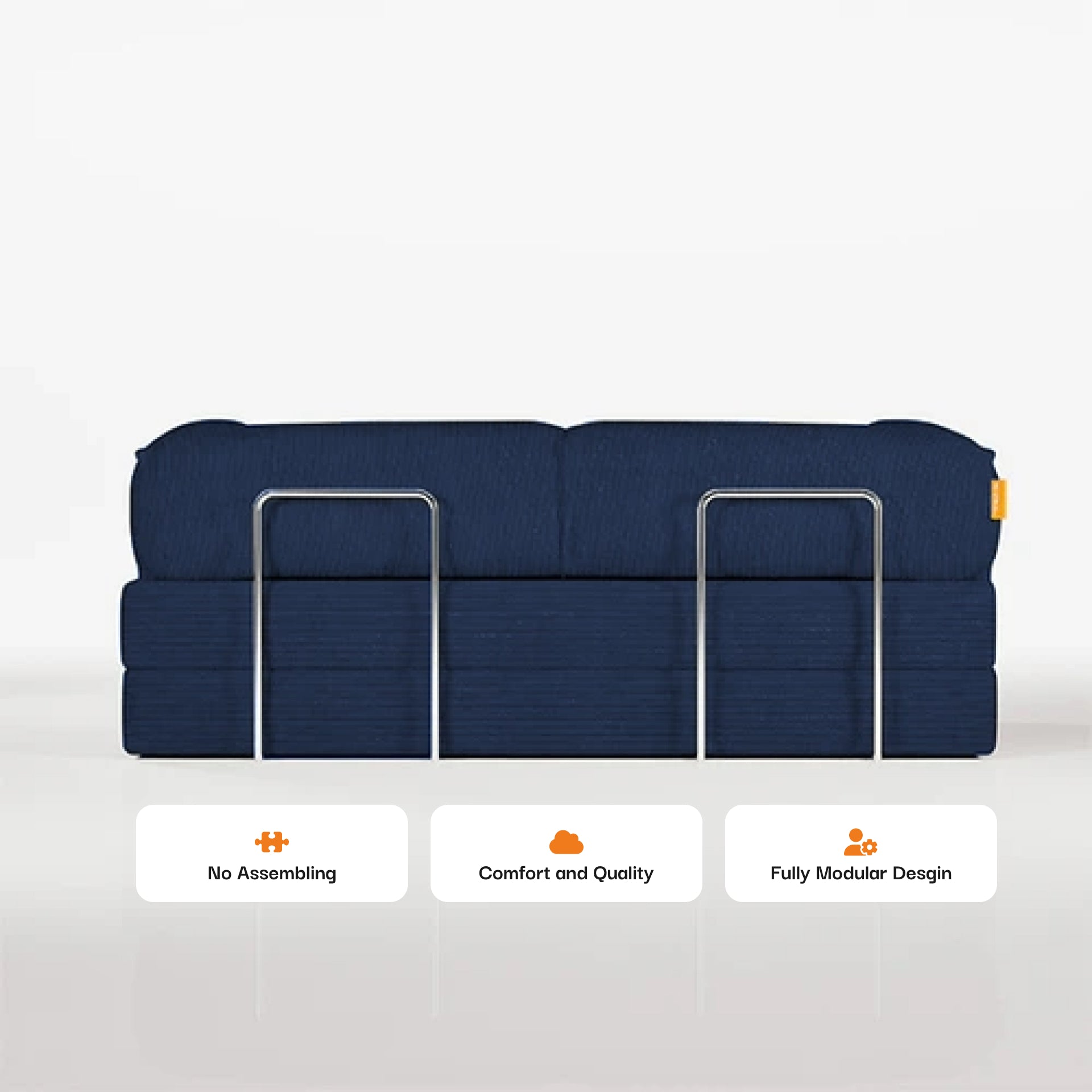 The Growing Sofa | Bloom Sofa Bed Corduroy - Blue