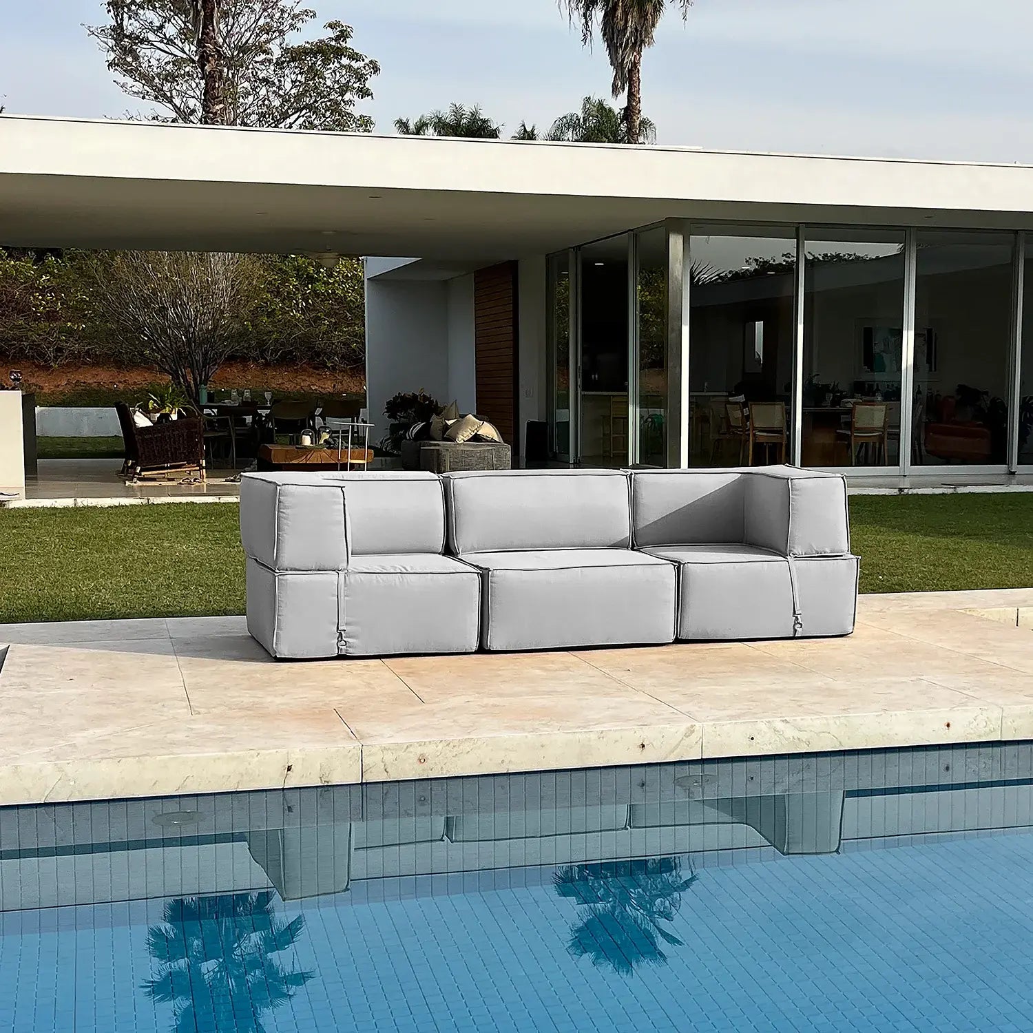 Zimma Lounge Set 3-seater - Gray