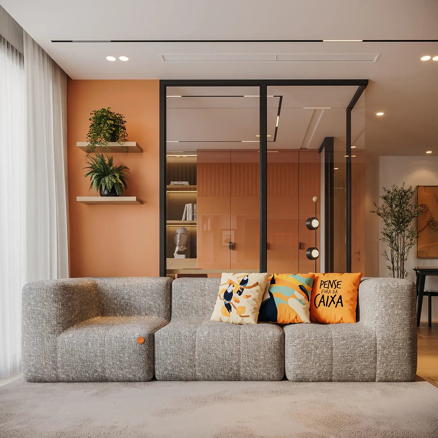 The Growing Sofa | 5-Piece Modular Sofa with 2 Corner Pieces, 2 Armless Chairs, and 1 Ottoman - Gray