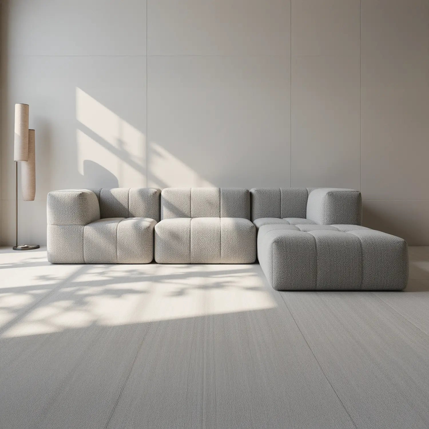 The Growing Sofa | 5-Piece Modular Sofa with 2 Corner Pieces, 2 Armless Chairs, and 1 Ottoman - Gray