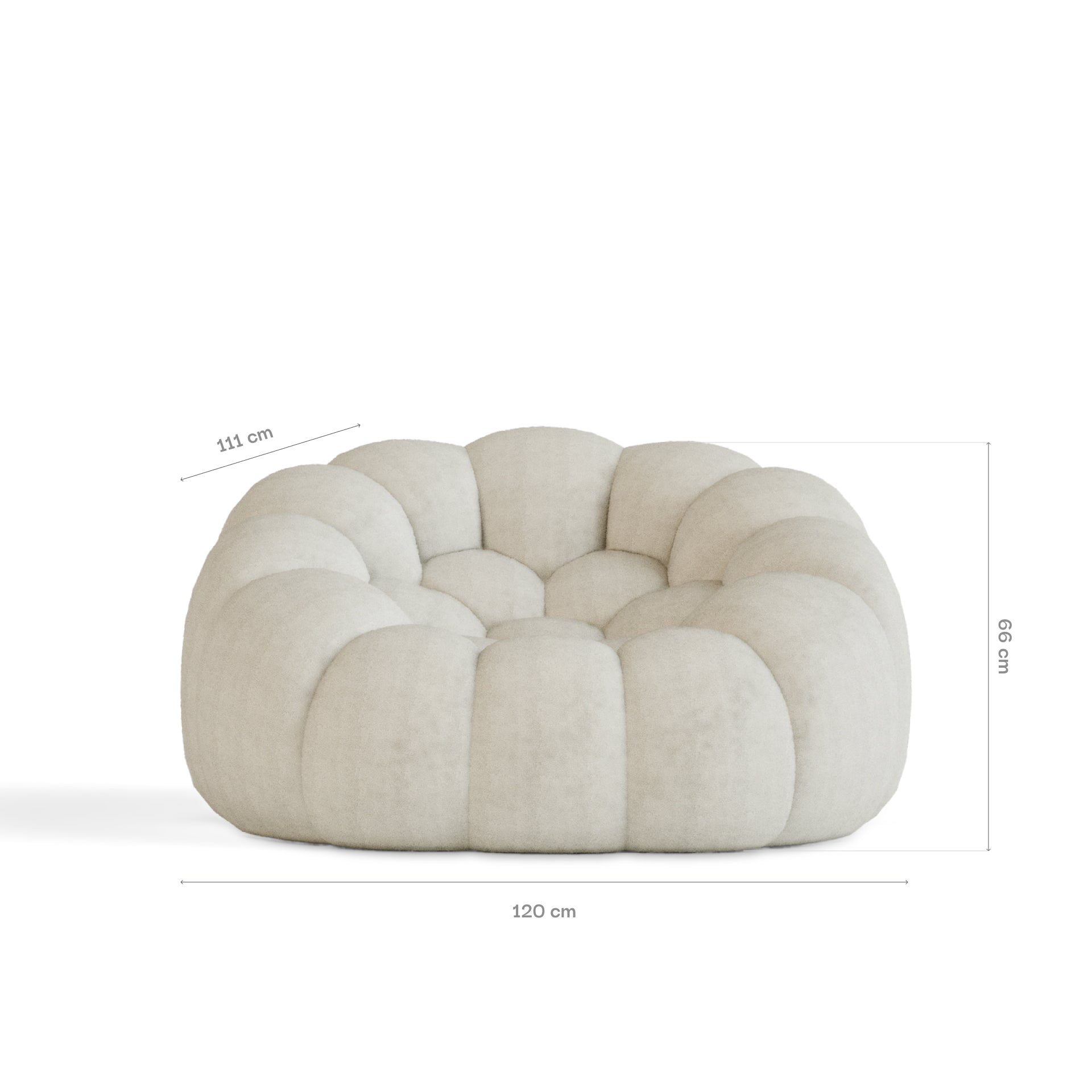 The growing sofa cosmo armchair in Boucle - Linen