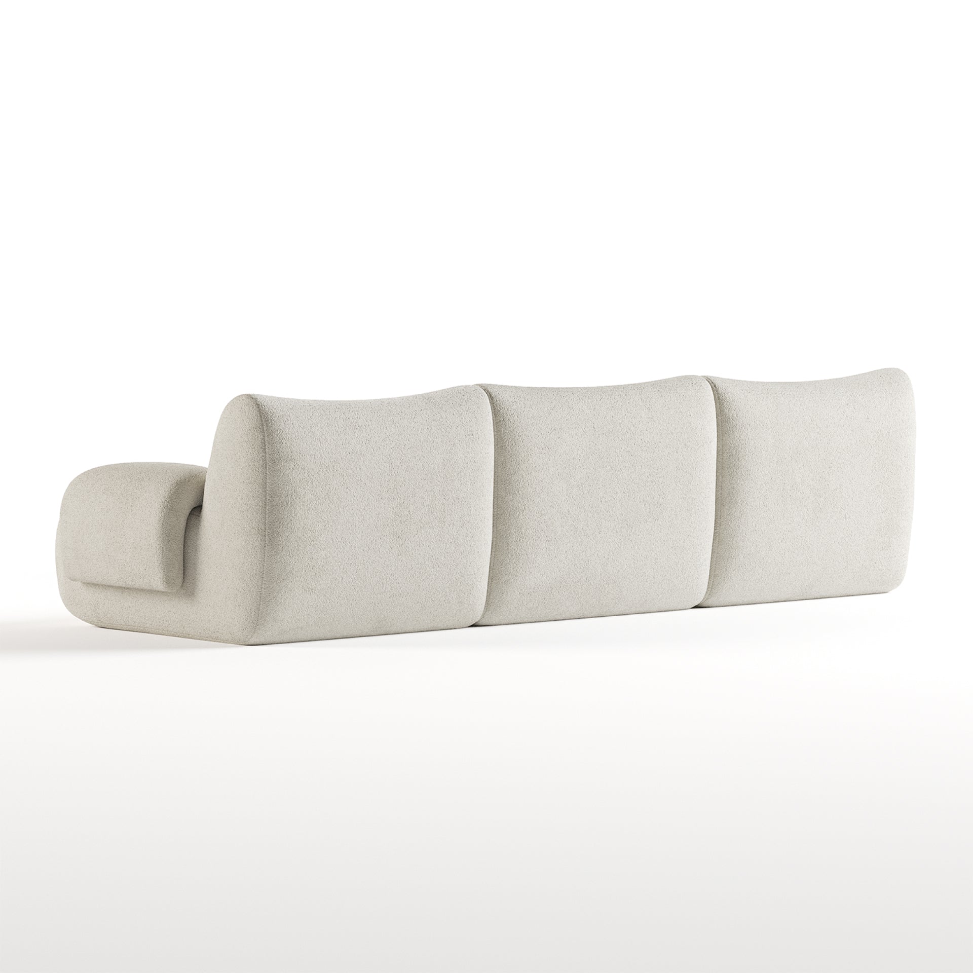 The growing sofa Horizon in Boucle - Linen