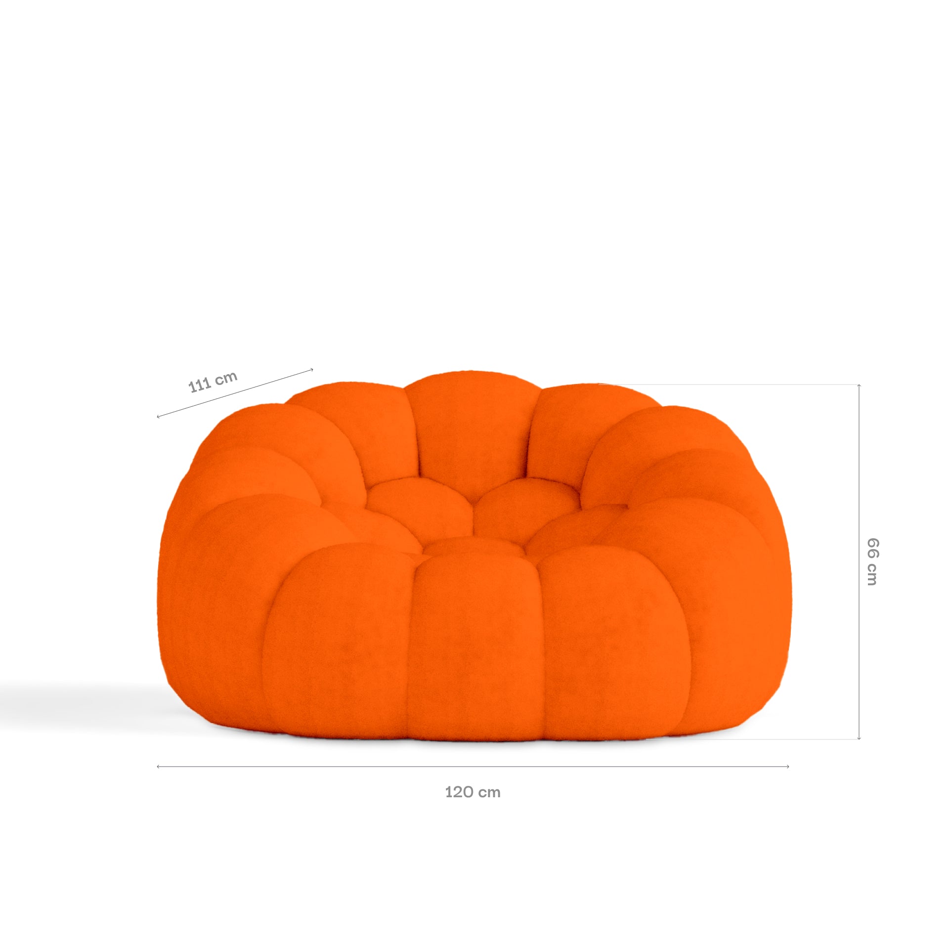 The growing sofa cosmo armchair in Boucle - Orange