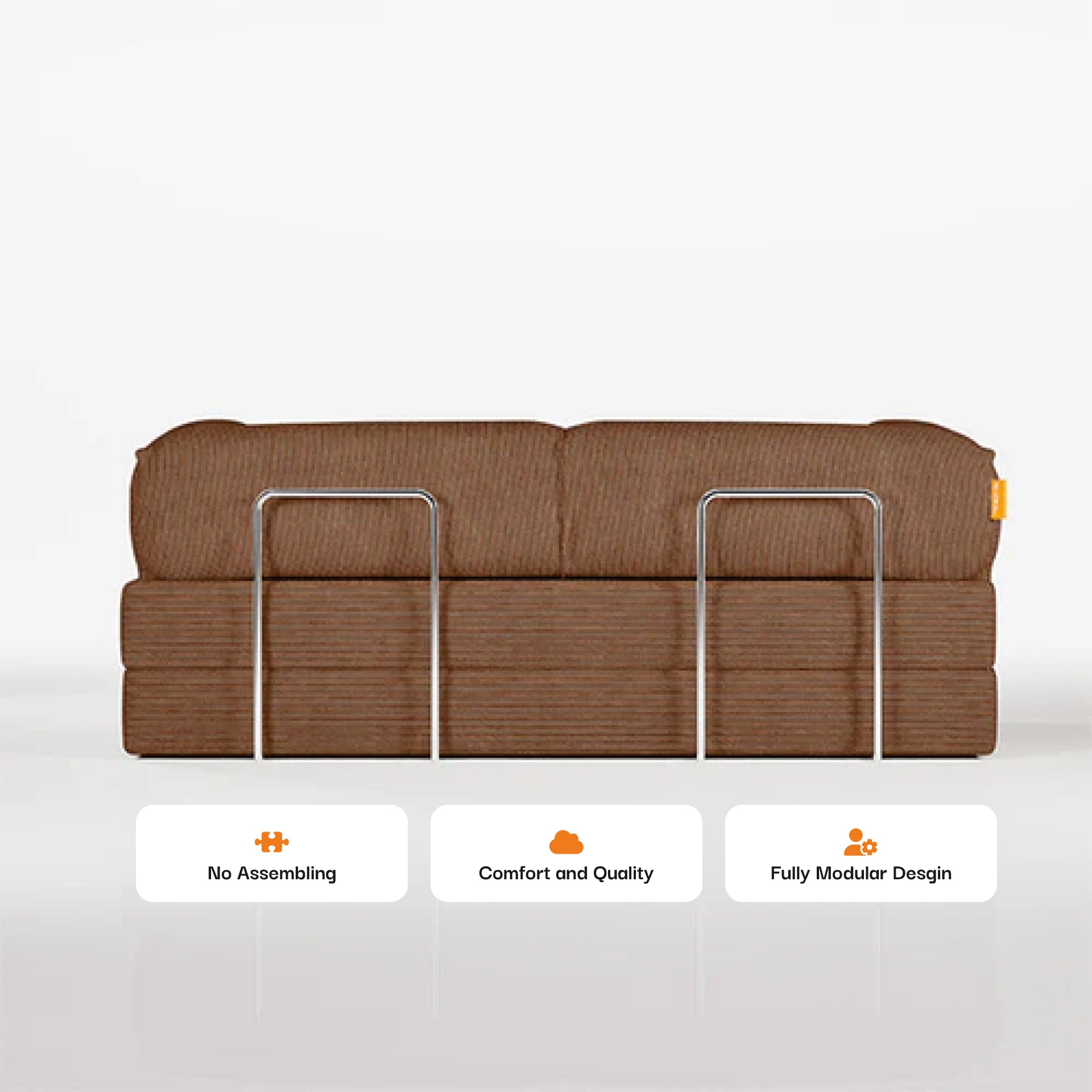 The Growing Sofa | Bloom Sofa Bed Corduroy - Brown