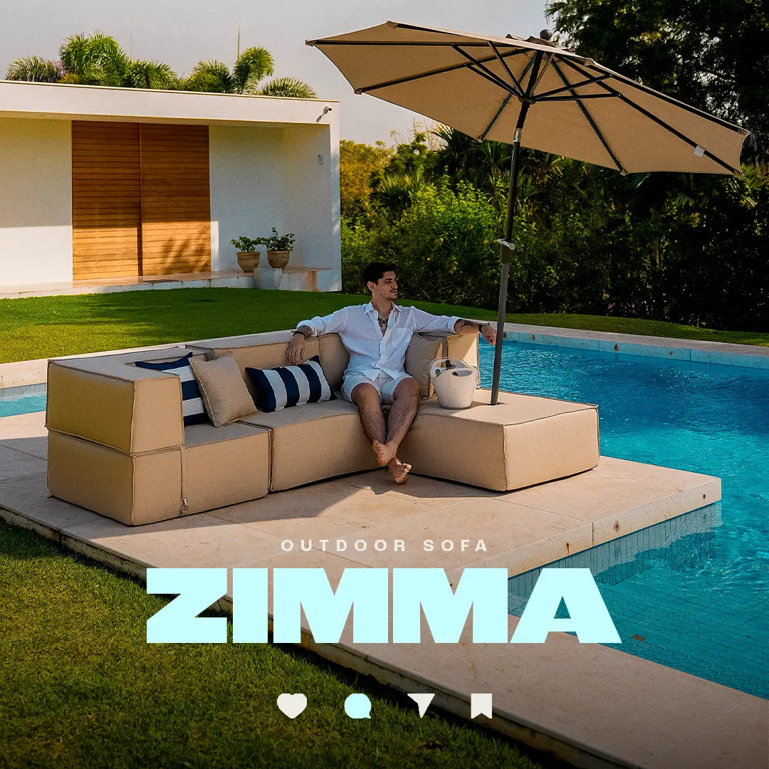 Zimma Lounge Set 3-seater - Linen