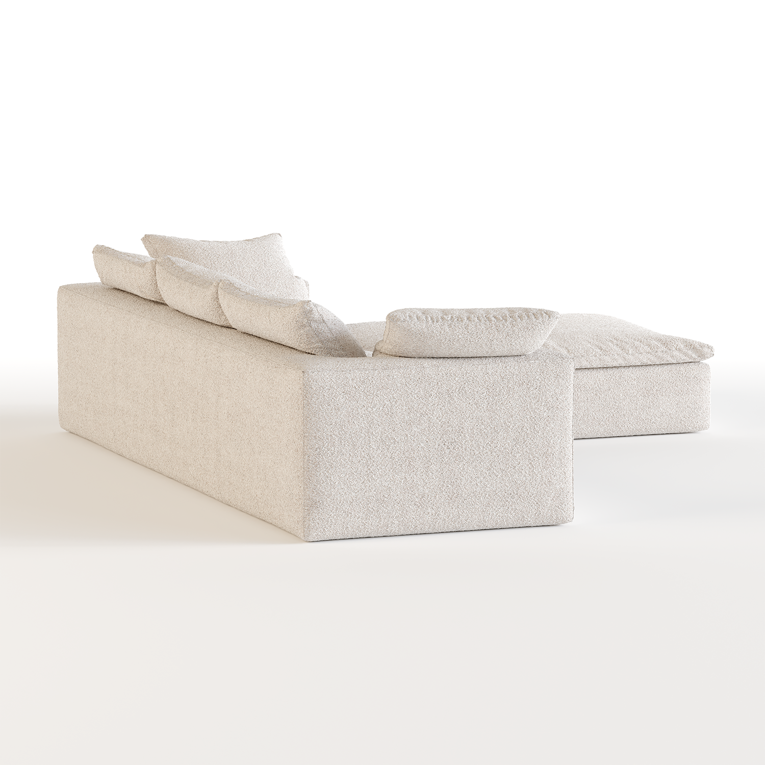 The growing sofa Siena 3 seats + 1 Chaise in Boucle - Linen