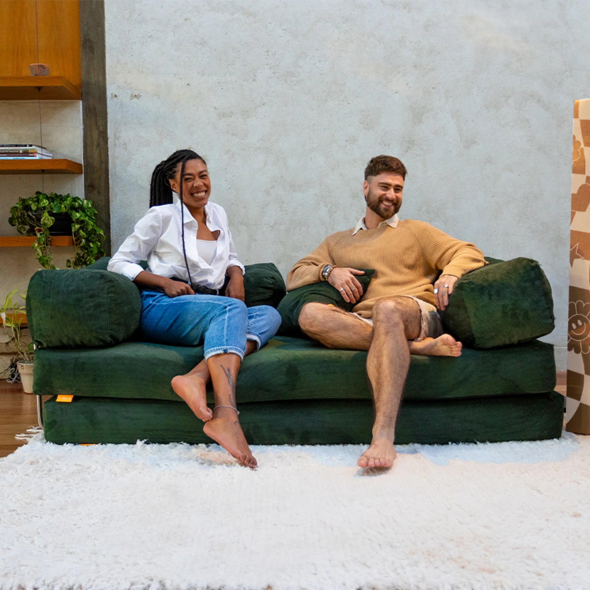 The Growing Sofa | Bloom Sofa Bed Corduroy - Green