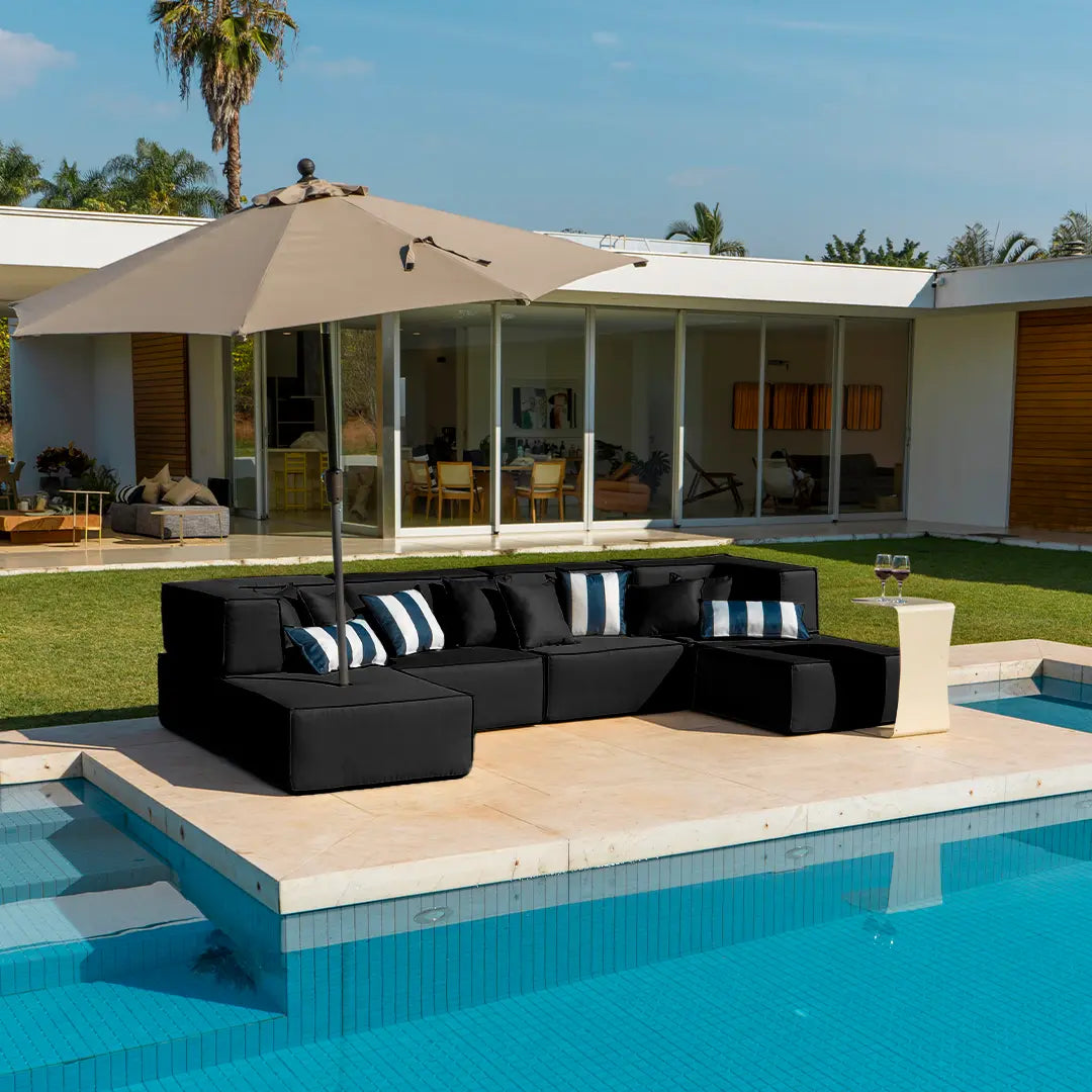 Zimma Lounge Set 6-seater - Black