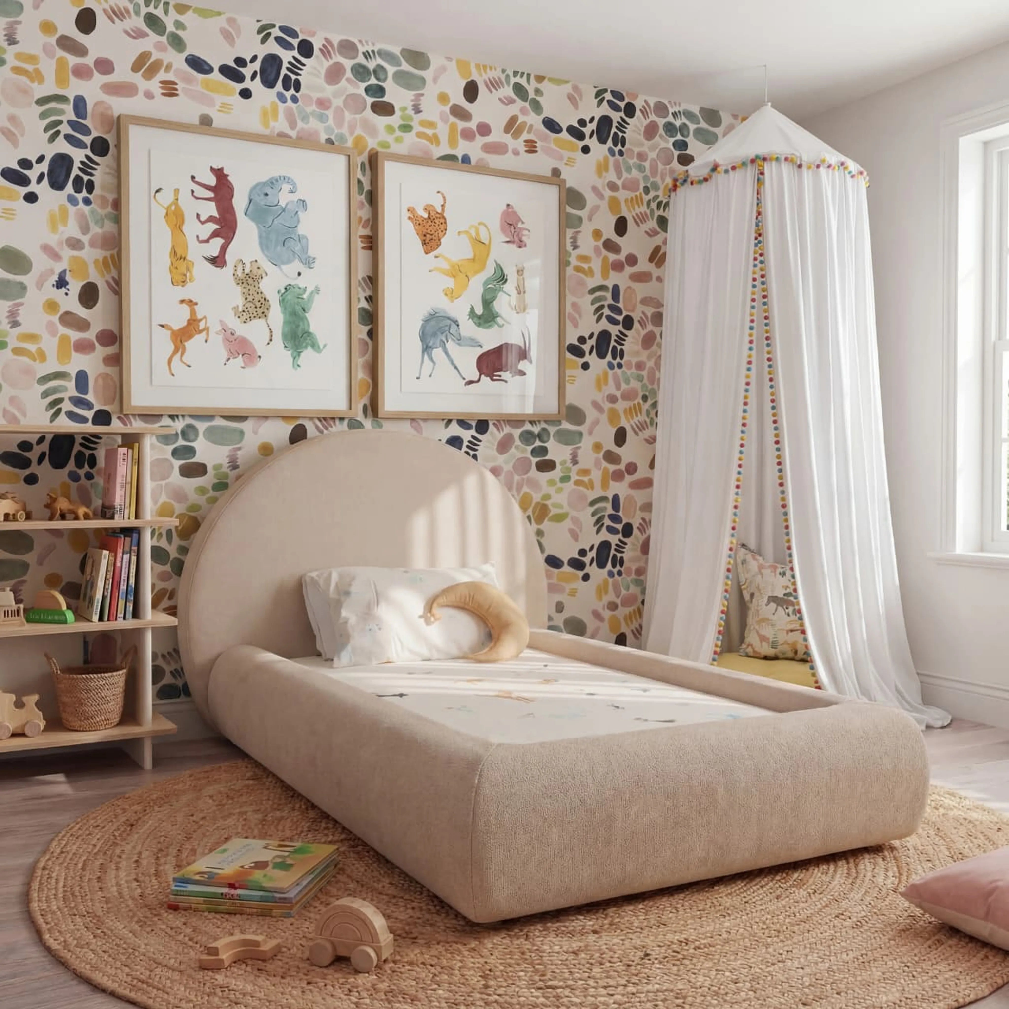 Little Duck Montessori Bed Sun - Linen