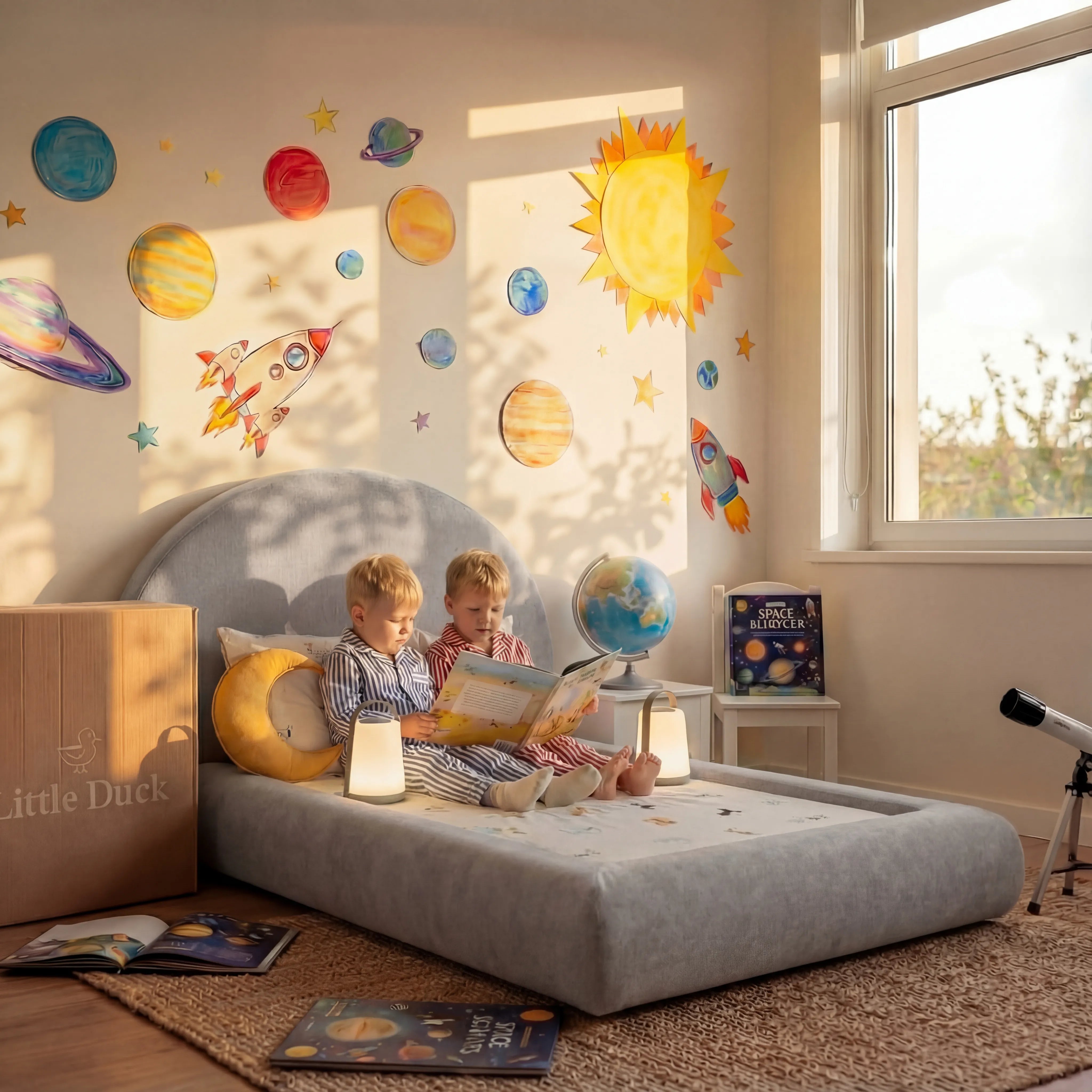 Little Duck Montessori Bed Sun - Gray