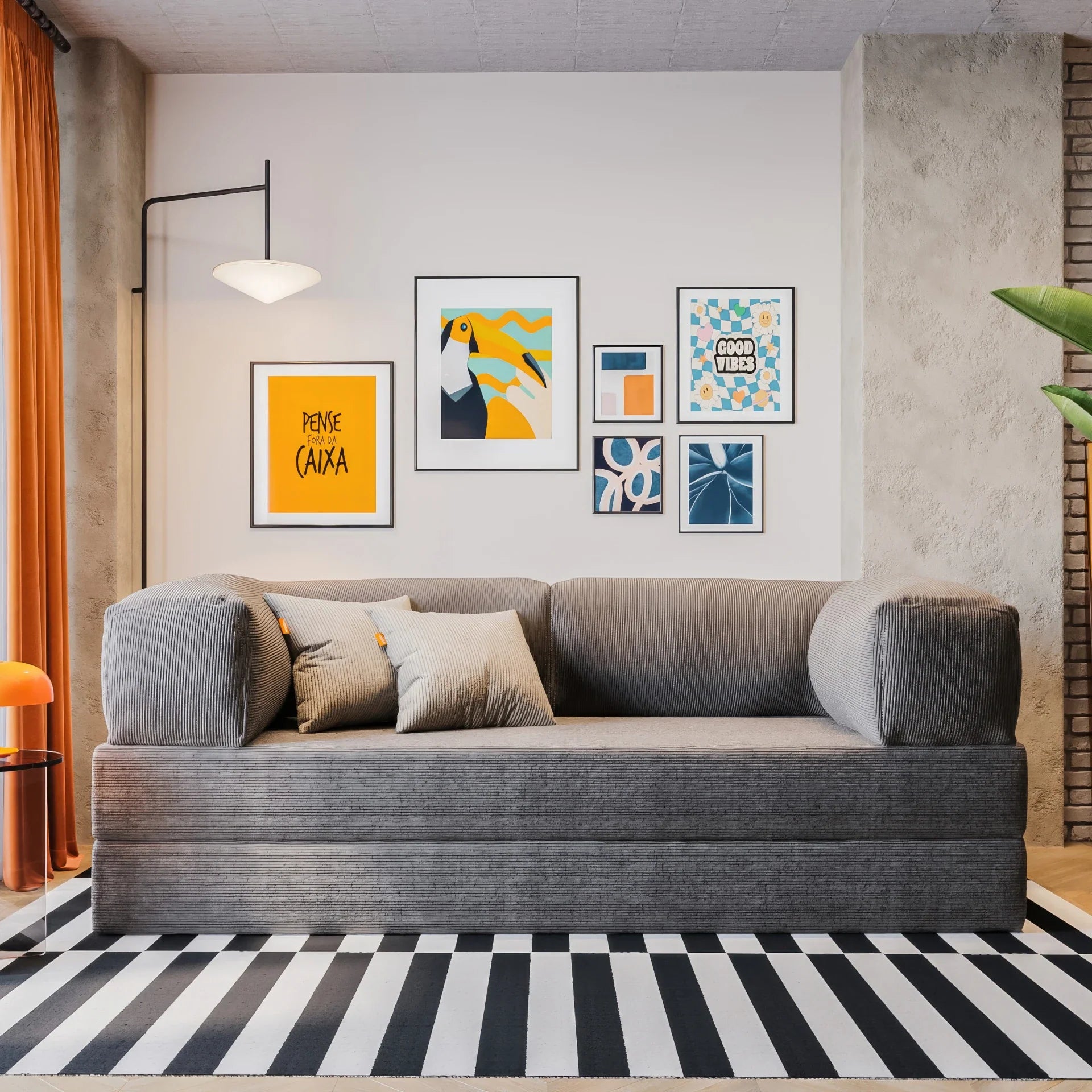 The Growing Sofa | Bloom Sofa Bed Corduroy - Gray