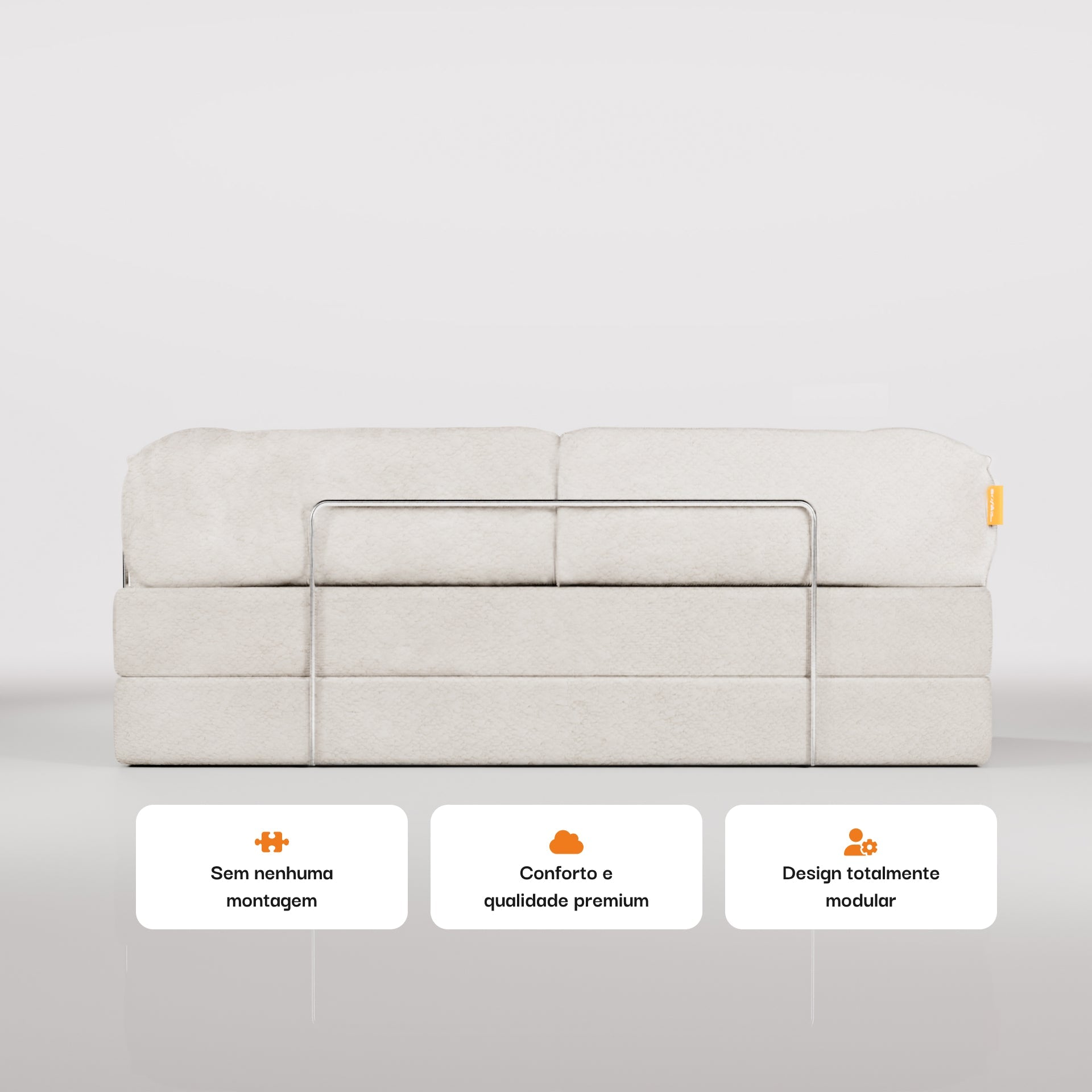 The Growing Sofa | Bloom Sofa Bed Boucle - Orange