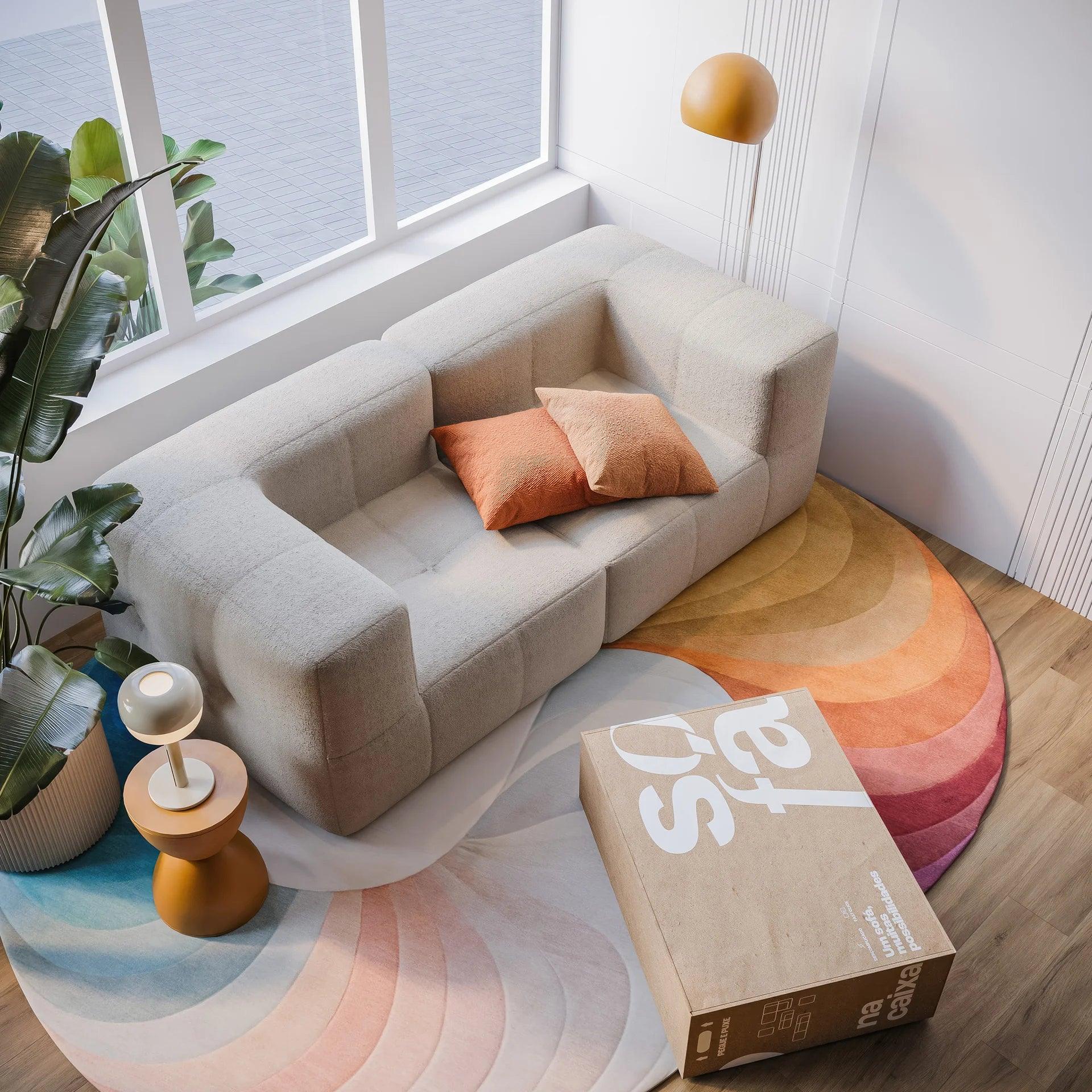 The Growing Sofa | 2-Piece Modular Sofa with 2 Corner Pieces - Linen