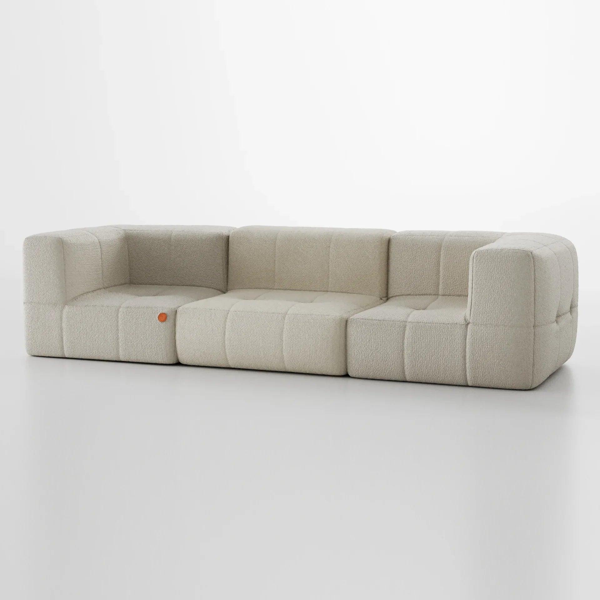 The Growing Sofa | 3-Piece Modular Sofa with 2 Corner Pieces and 1 Armless Chair - Linen