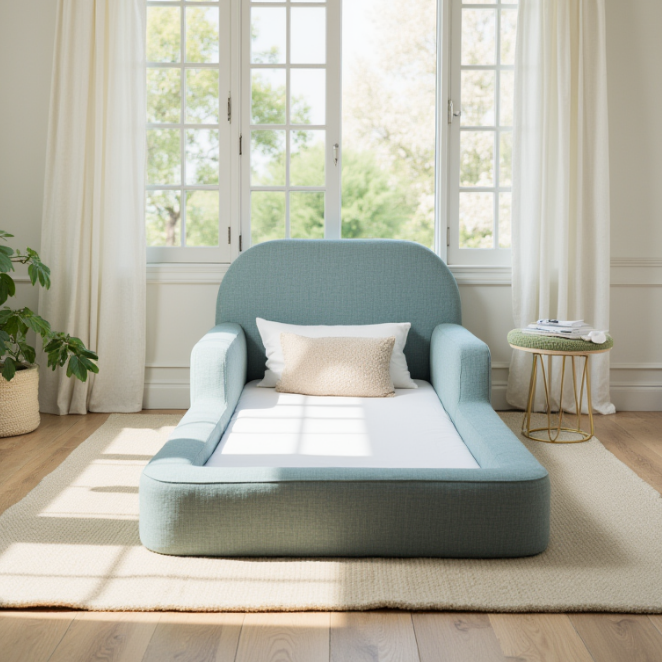 The Little Duck — Montessori-Inspired Toddler Floor Bed - Gray