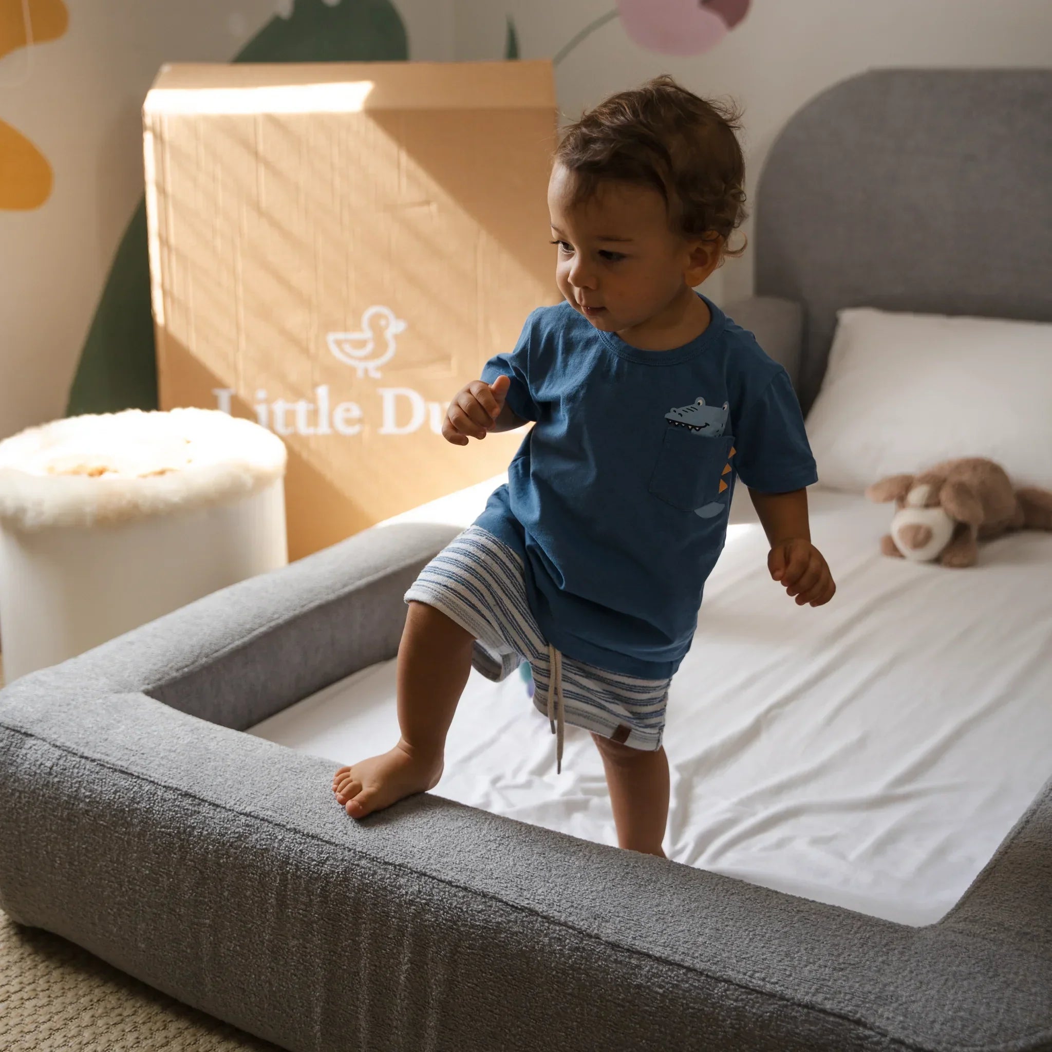 Little Duck Montessori Bed – Stone Castle Gray