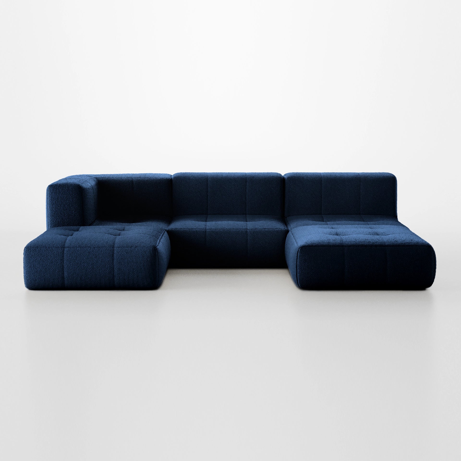 The Growing Sofa | 5-Piece Modular Sofa with 2 Corner Pieces, 1 Armless Chair, and 2 Ottomans - Linen