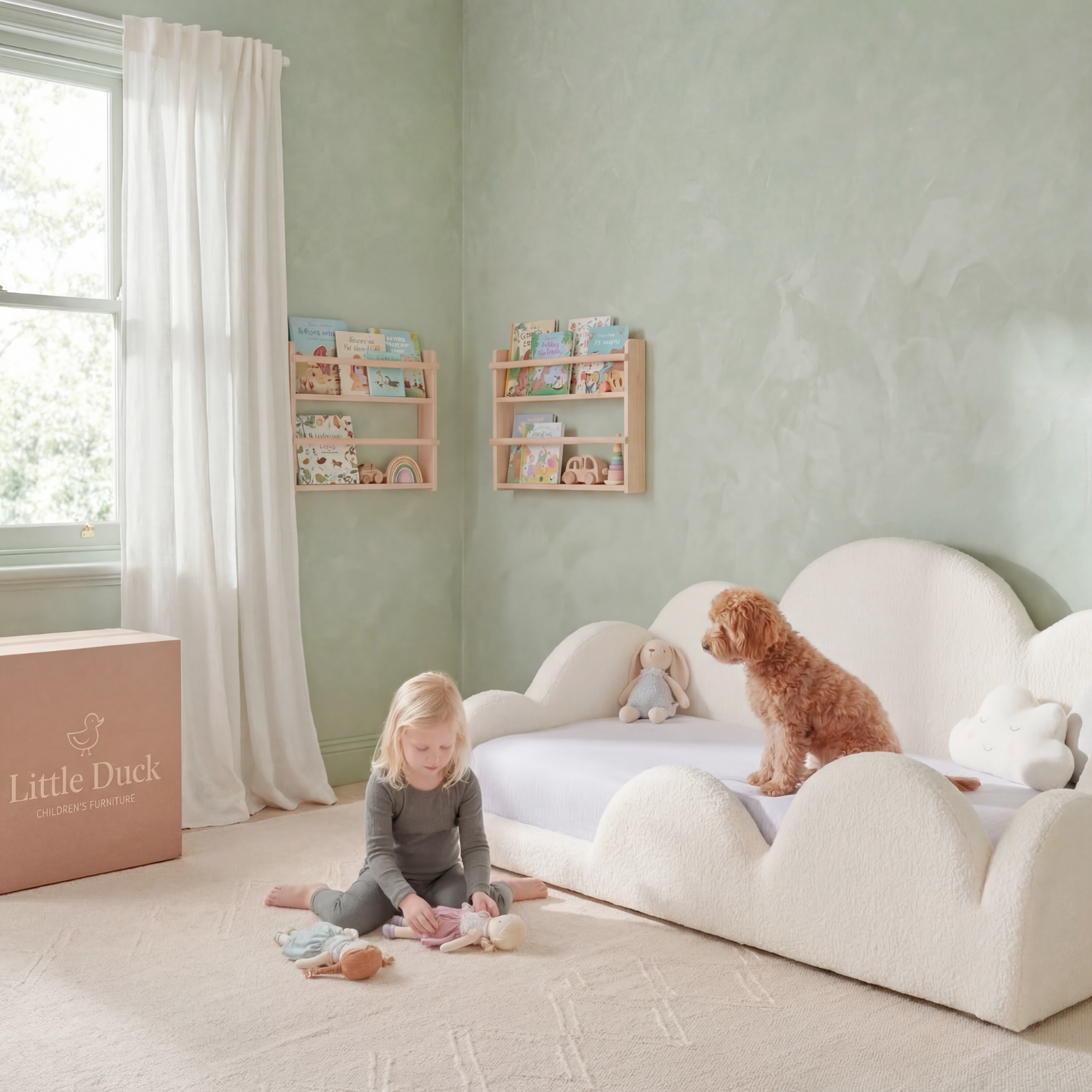 Little Duck Montessori Bed Sun - White