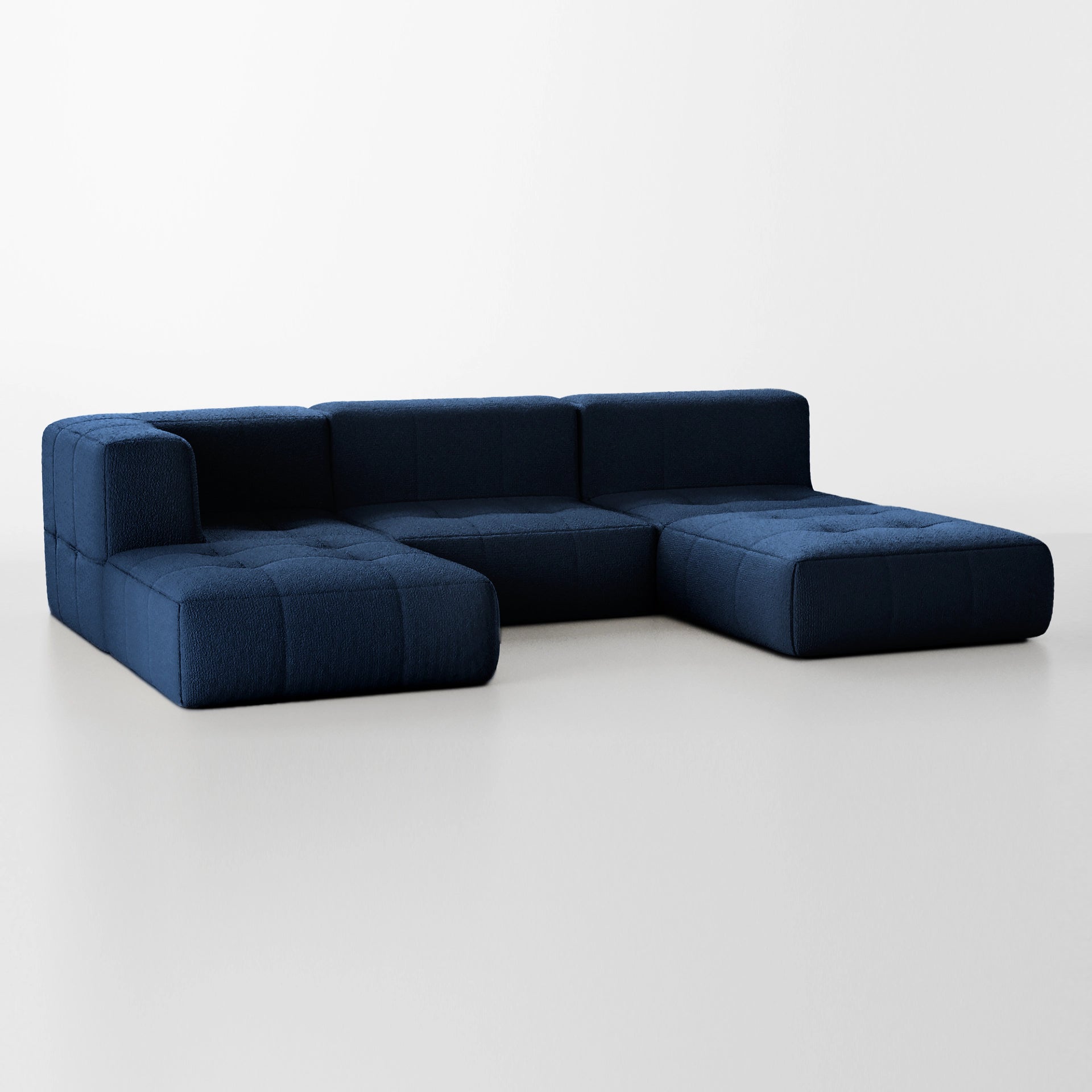 The Growing Sofa | 5-Piece Modular Sofa with 2 Corner Pieces, 1 Armless Chair, and 2 Ottomans - Linen