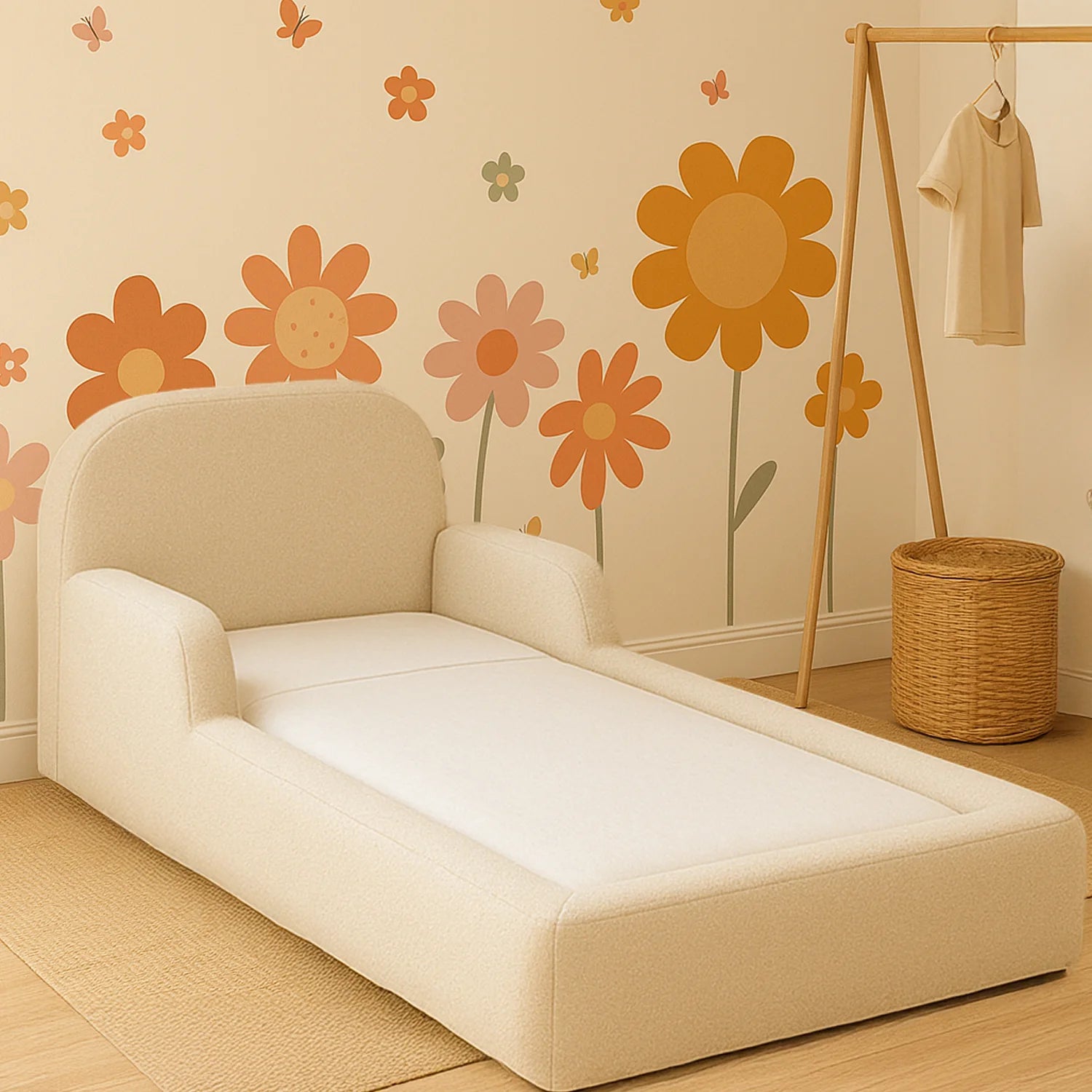 The Little Duck — Montessori-Inspired Toddler Floor Bed - Linen