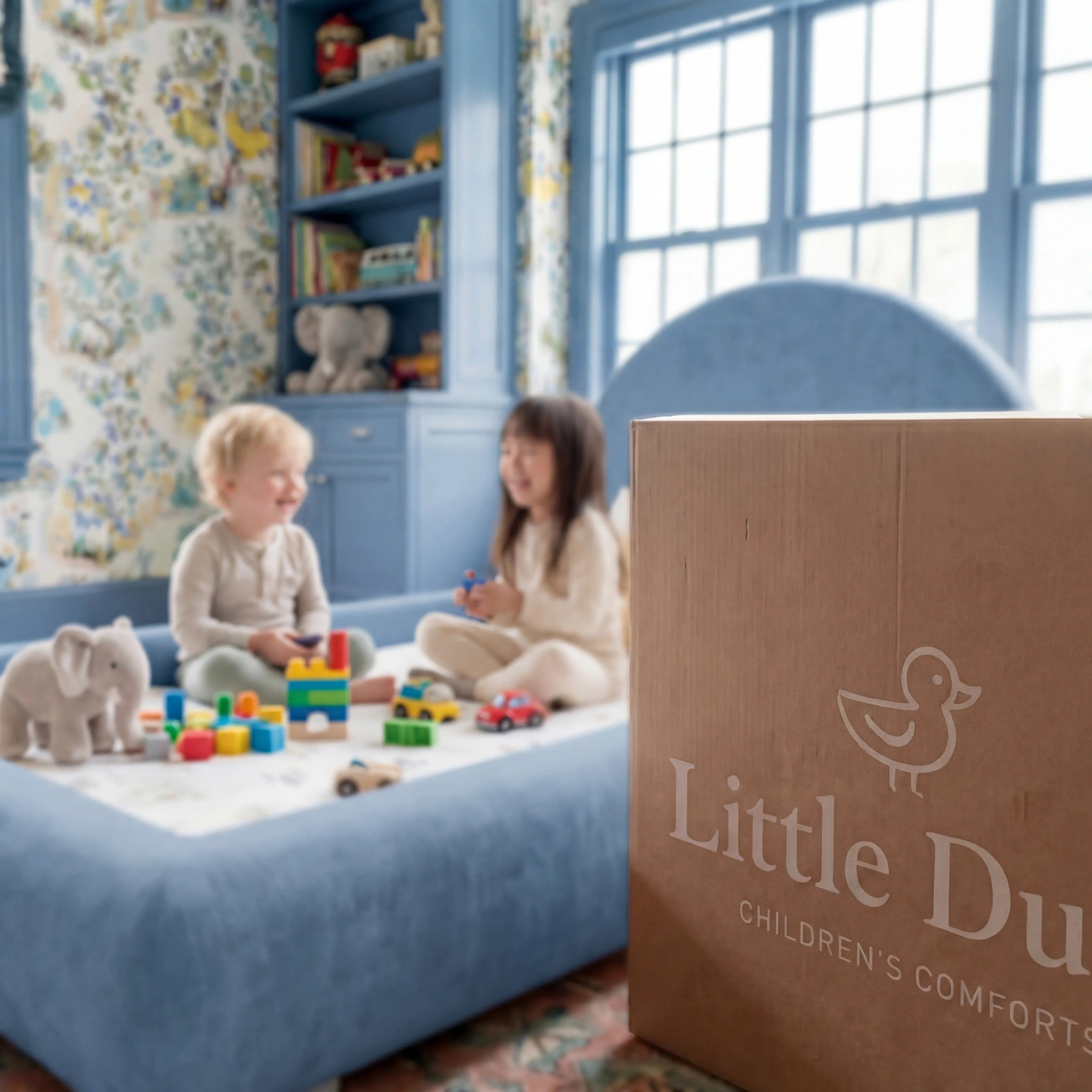 Little Duck Montessori Bed Sun - Light Blue