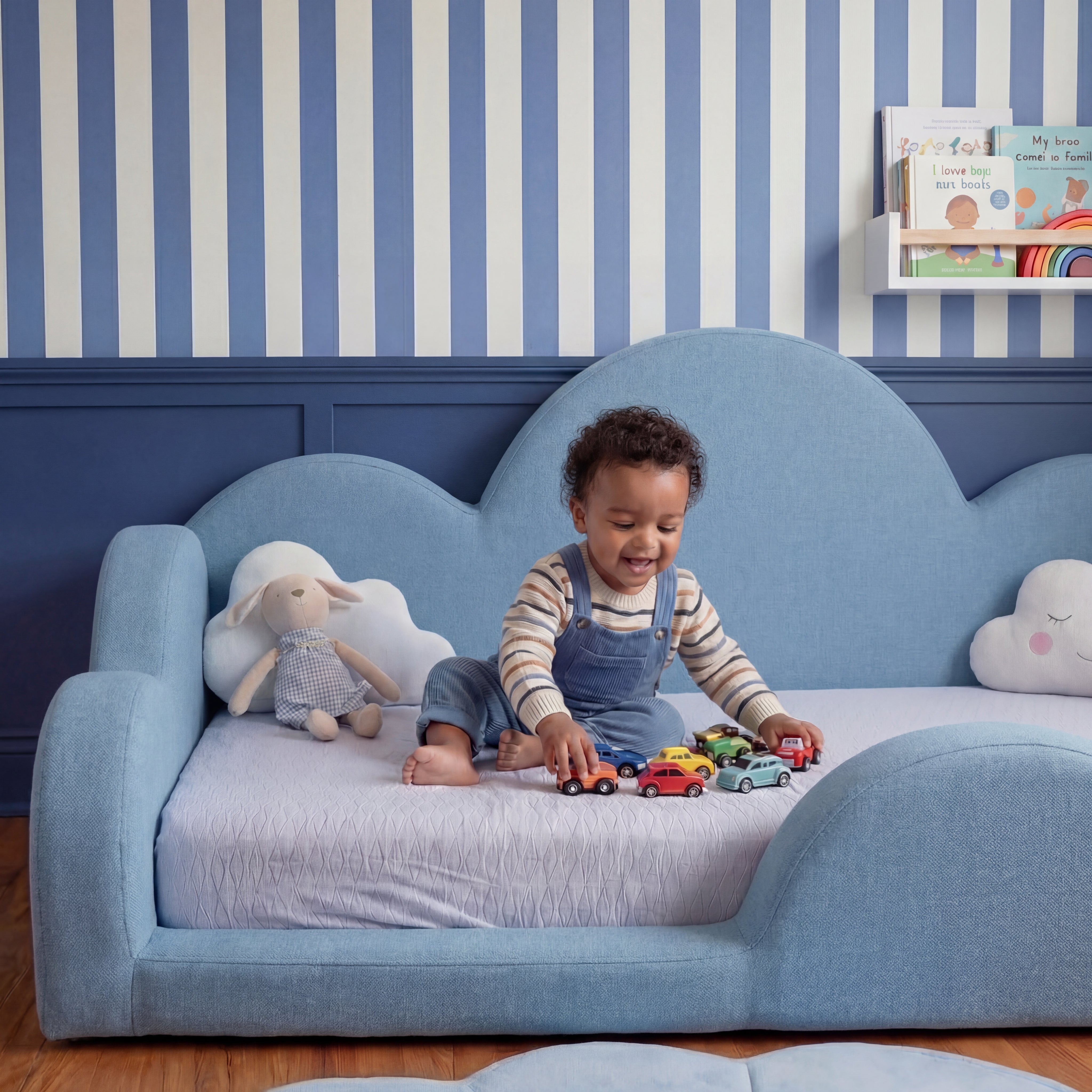 Little Duck Montessori Bed Cloud - Light Blue