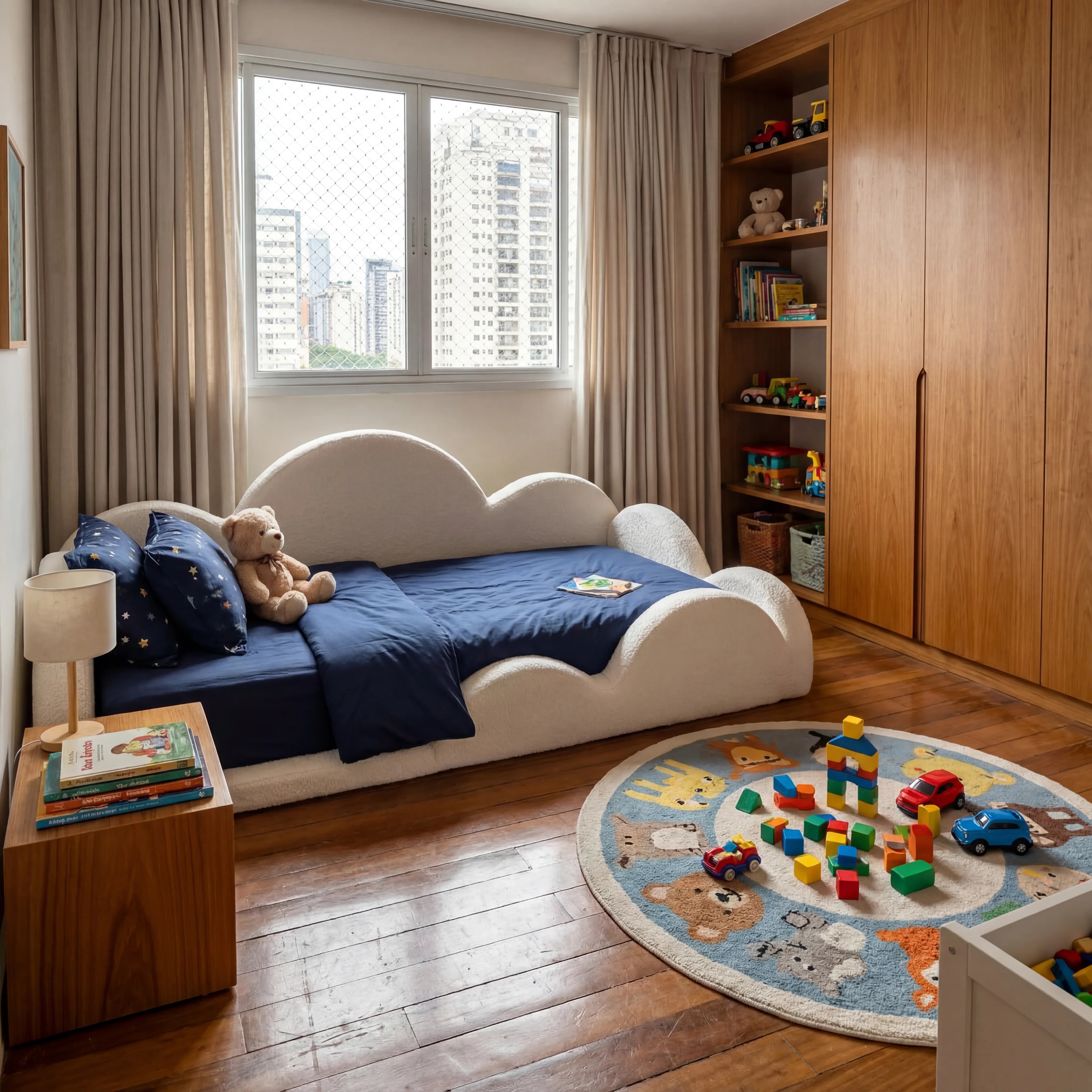 Little Duck Montessori Bed Sun - White