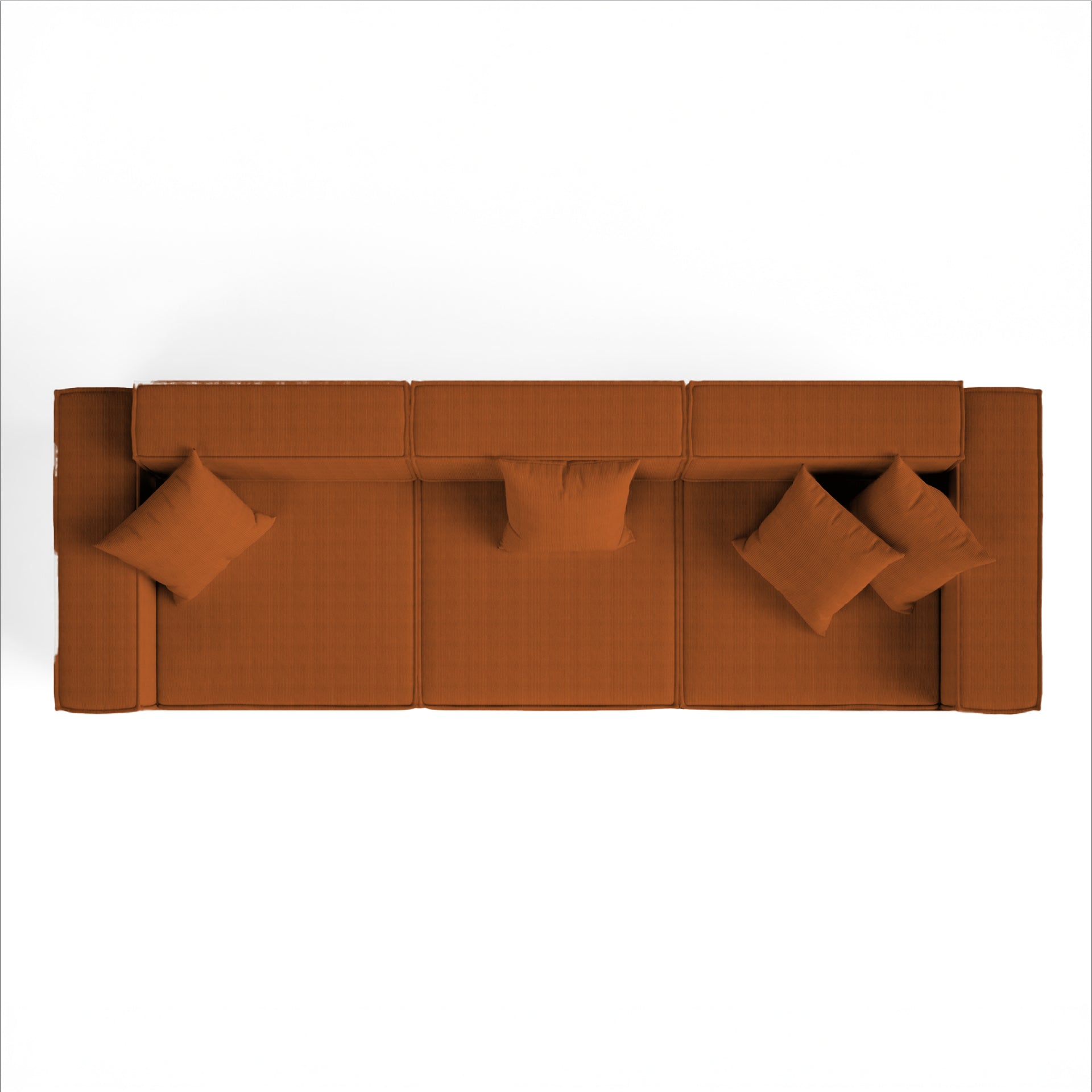 The growing sofa Pelion 3 seats in Boucle - Orange