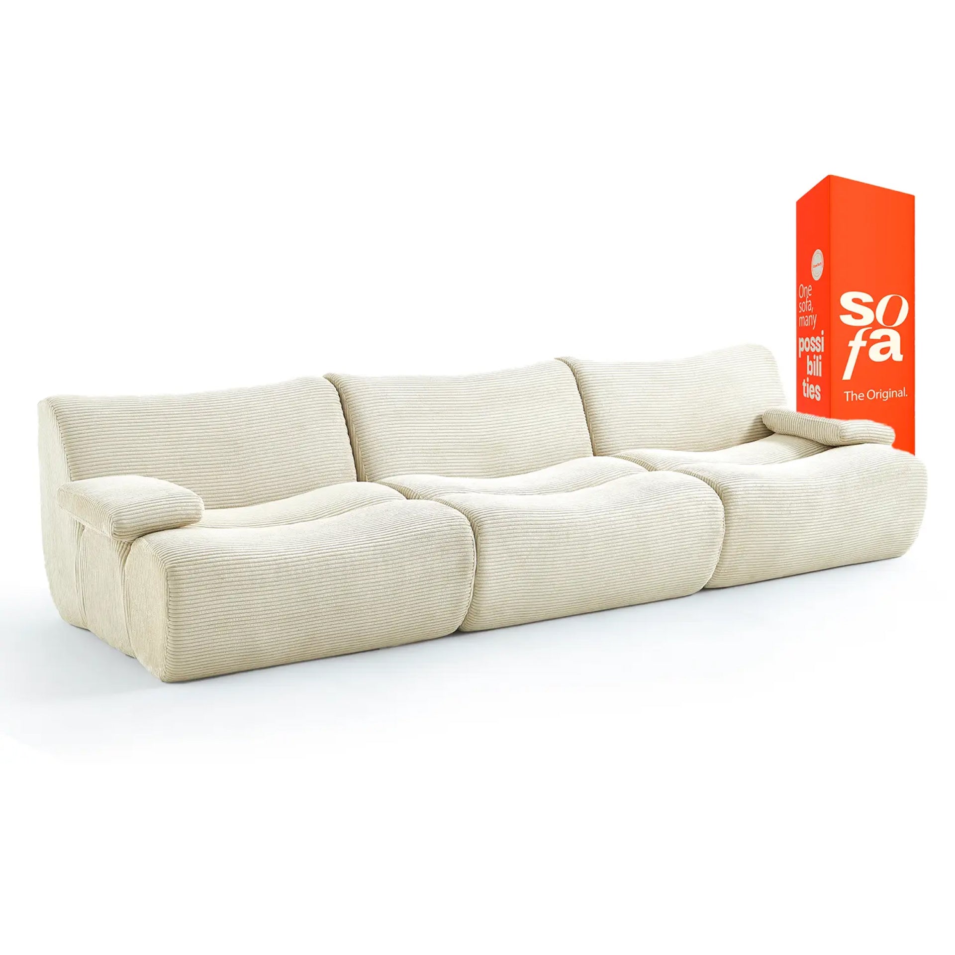 The Growing Sofa Ortler in Boucle - Linen