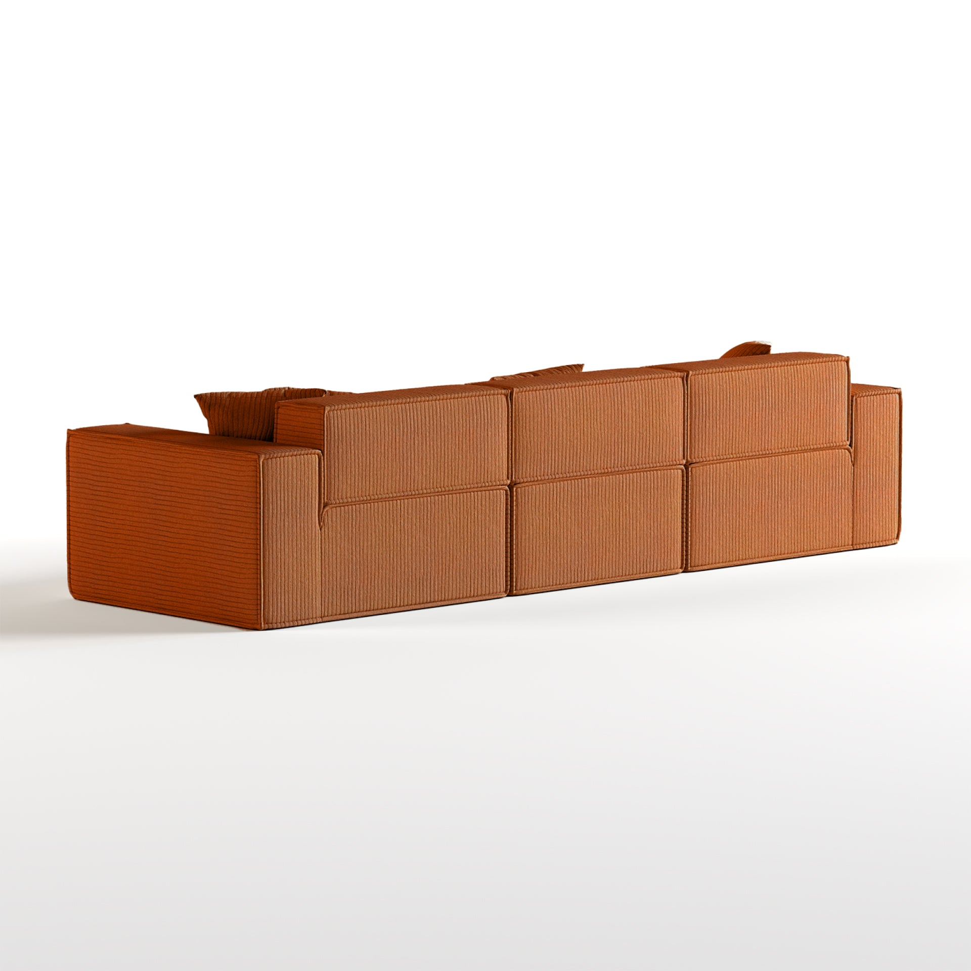 The growing sofa Pelion 3 seats in Boucle - Orange