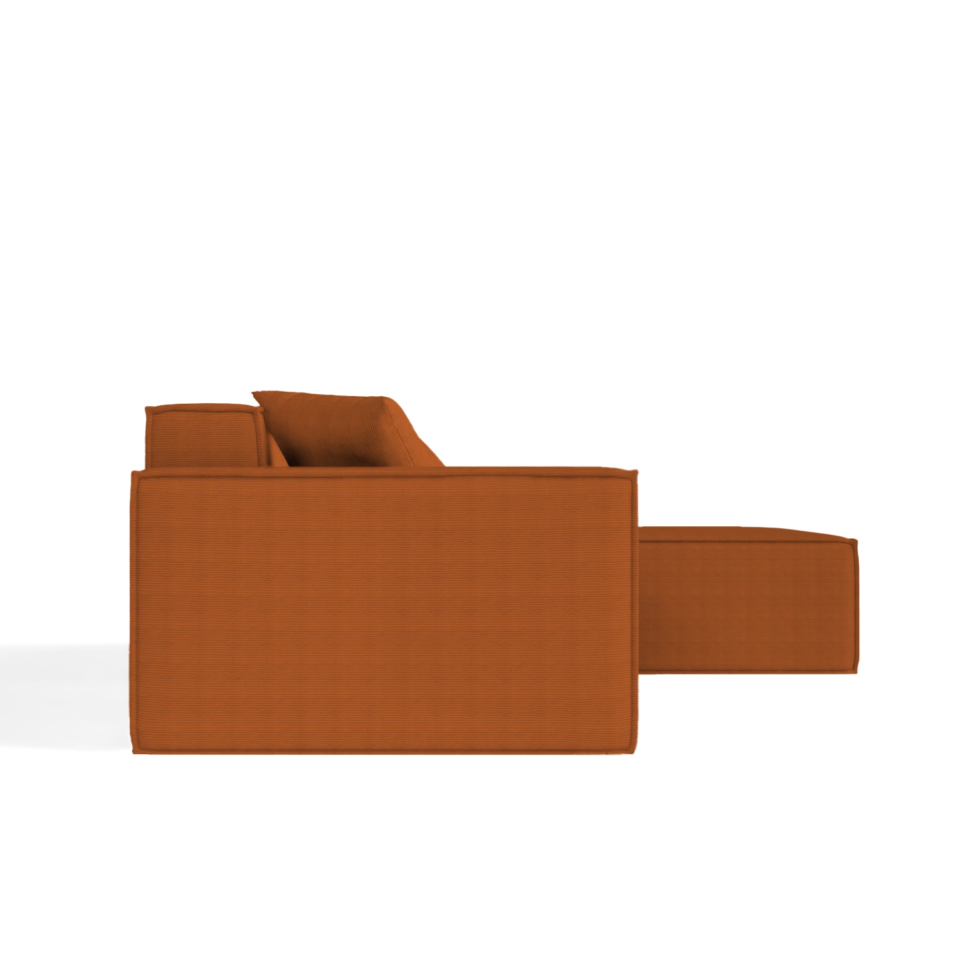 The growing sofa Pelion 3 seats + 1 chaises in Boucle - Orange