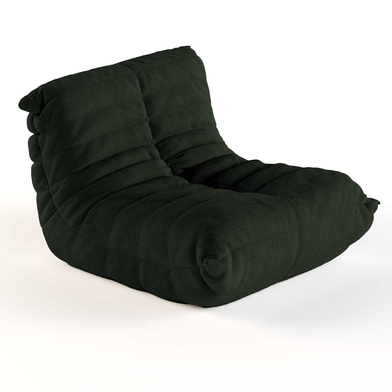 The growing sofa 1973 1 seat in Boucle - Moss Green