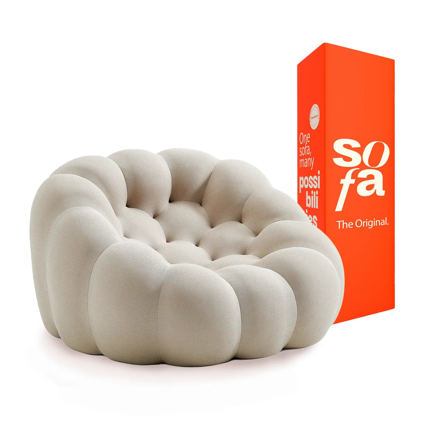 The growing sofa cosmo armchair in Boucle - Linen