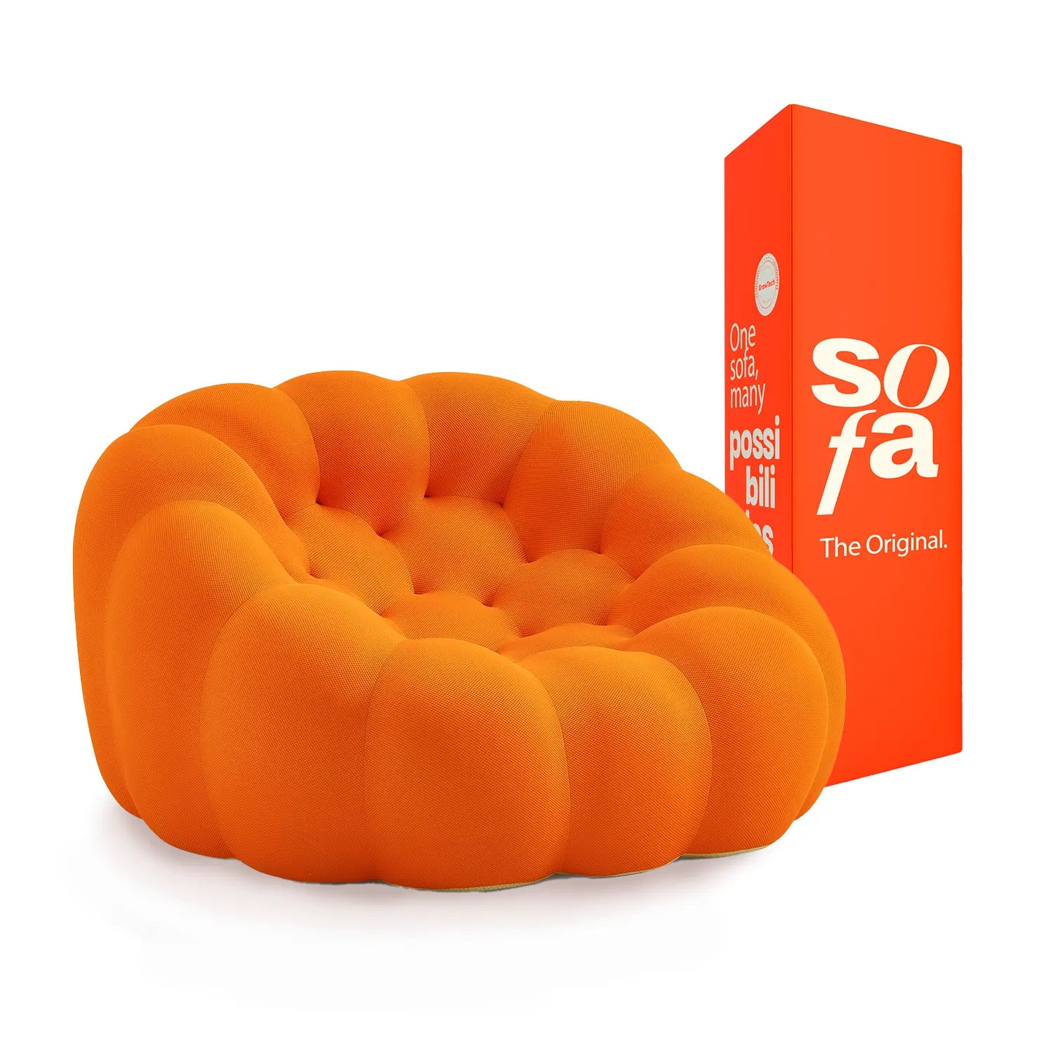 The growing sofa cosmo armchair in Boucle - Orange