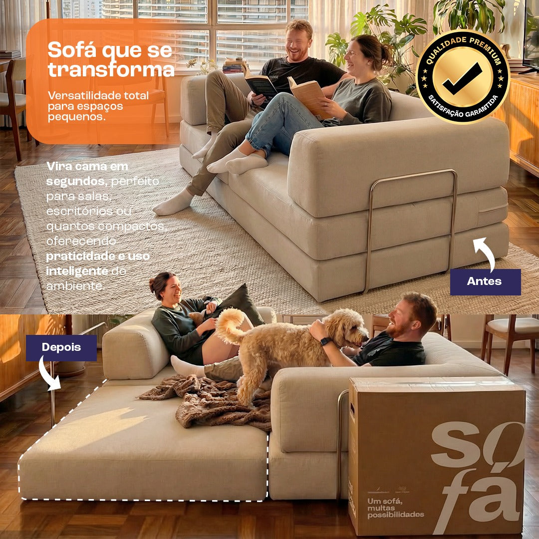The Growing Sofa | Bloom Sofa Bed Boucle - Orange
