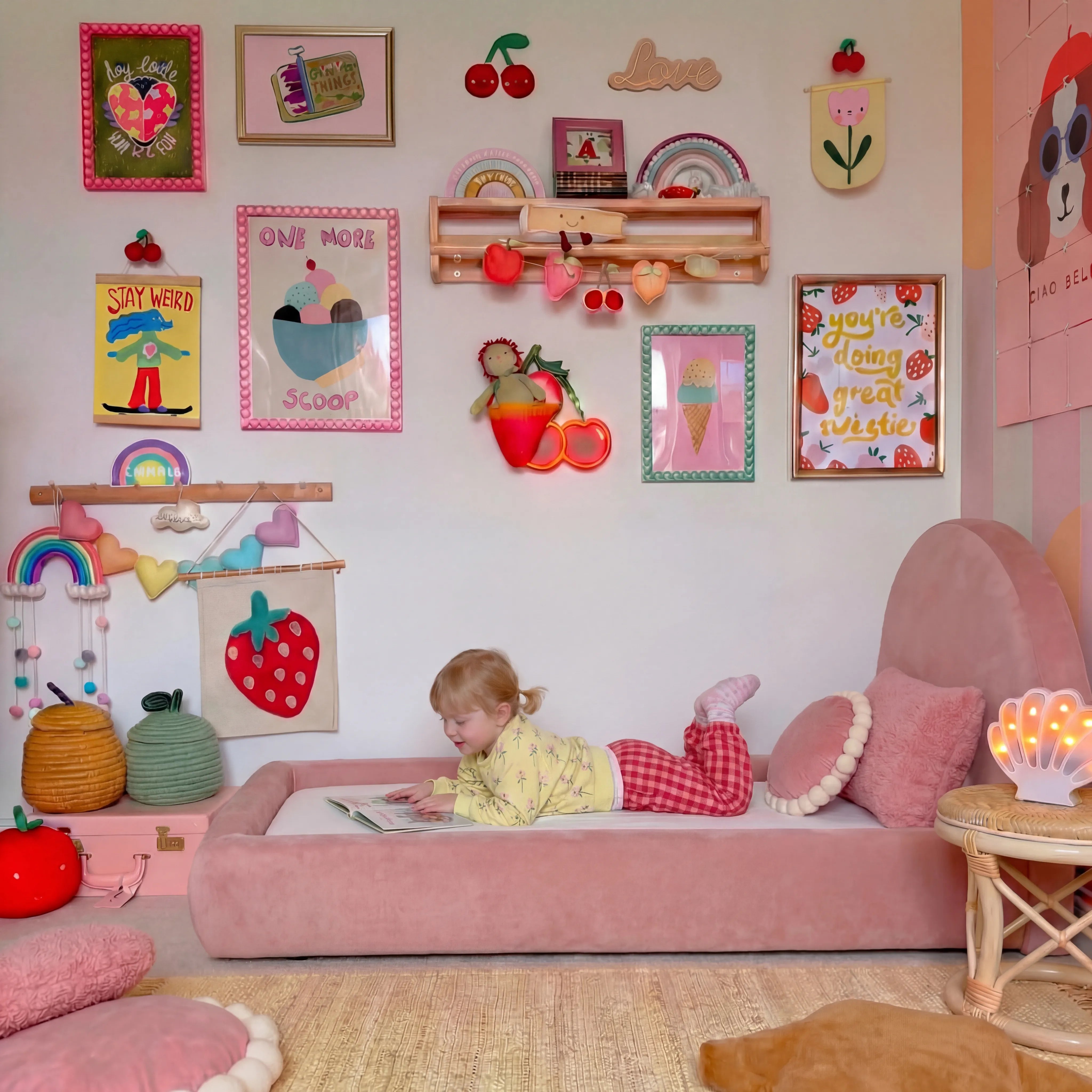 Little Duck Montessori Bed Sun - Pink