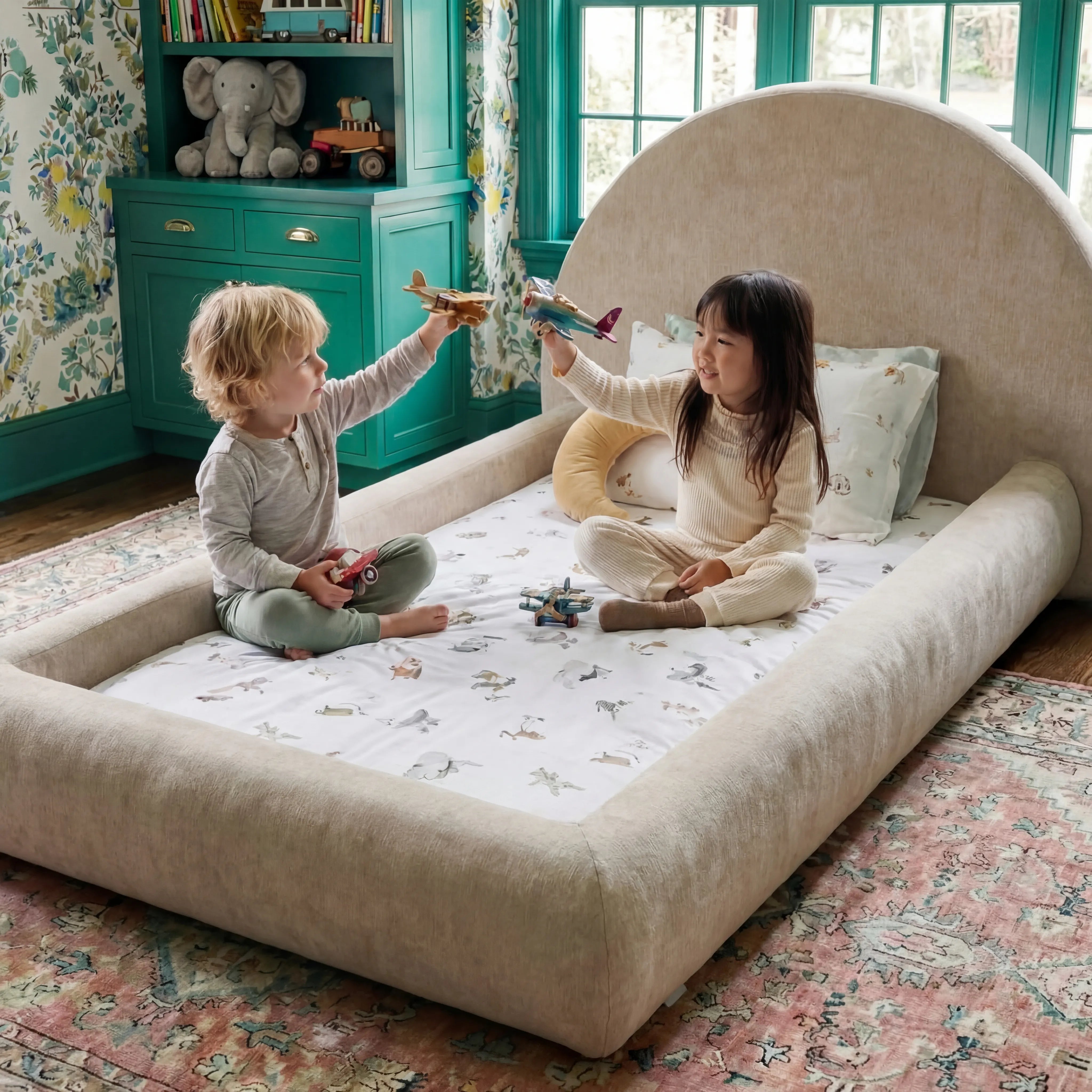 Little Duck Montessori Bed Sun - Linen