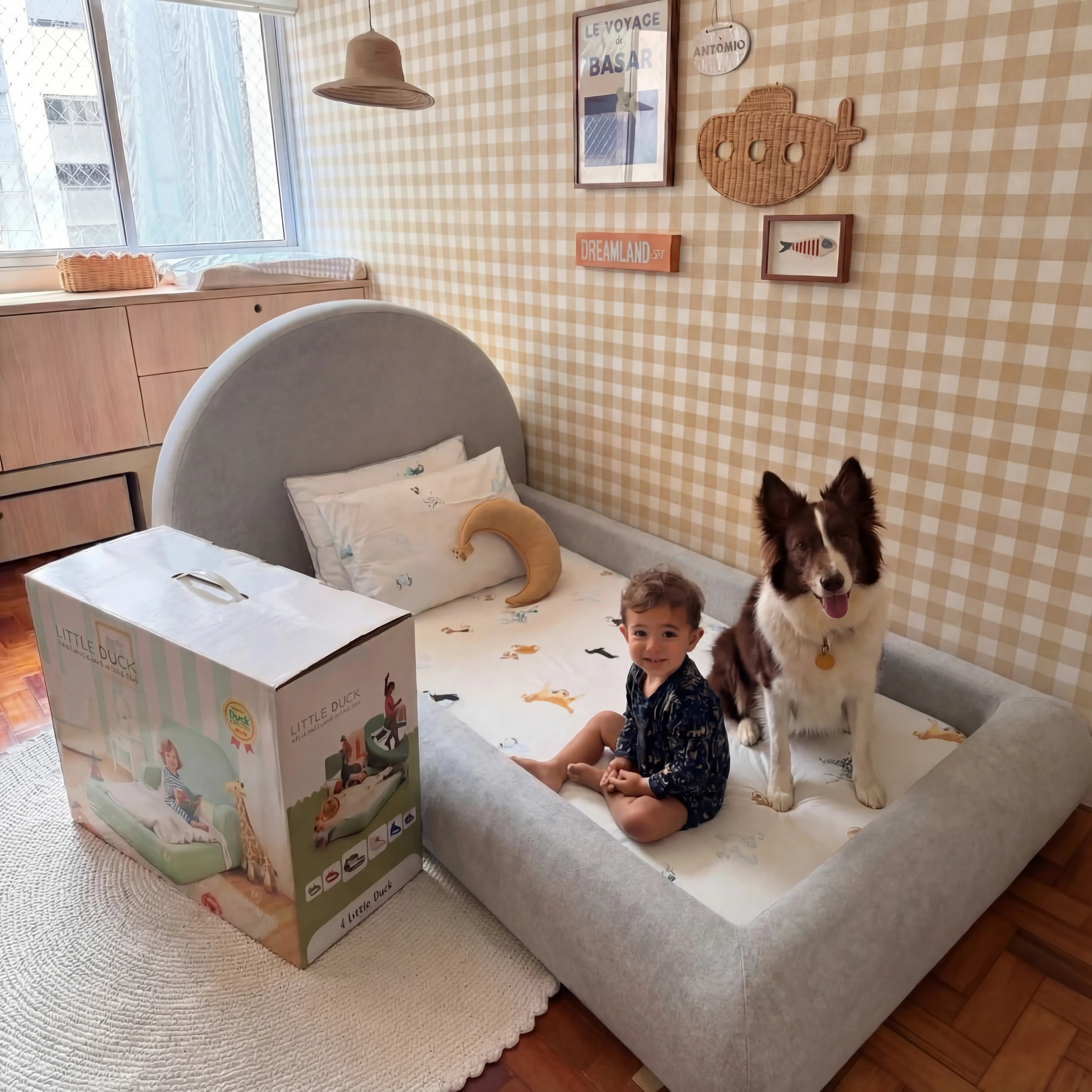 Little Duck Montessori Bed Sun - Gray
