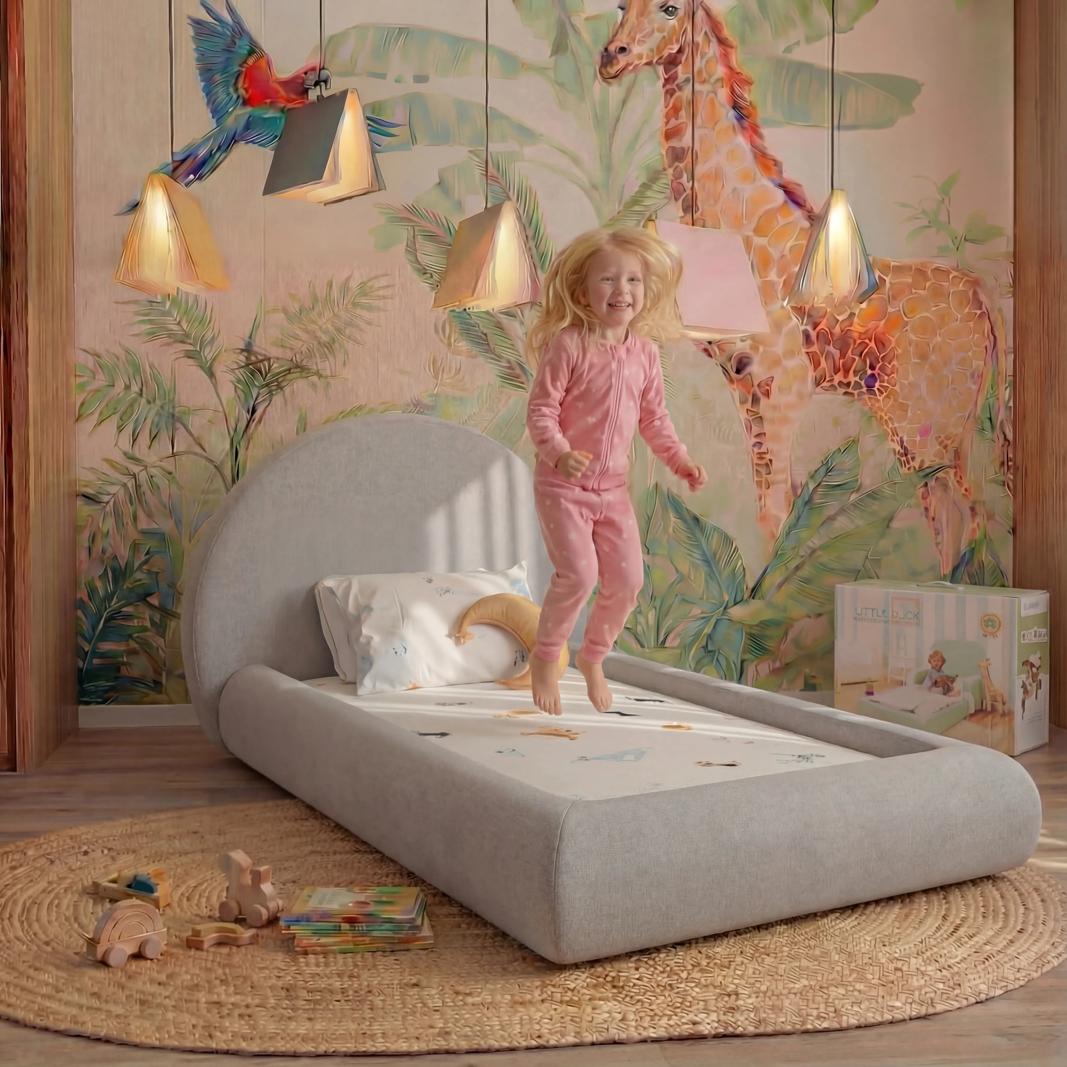 Little Duck Montessori Bed Sun - Gray