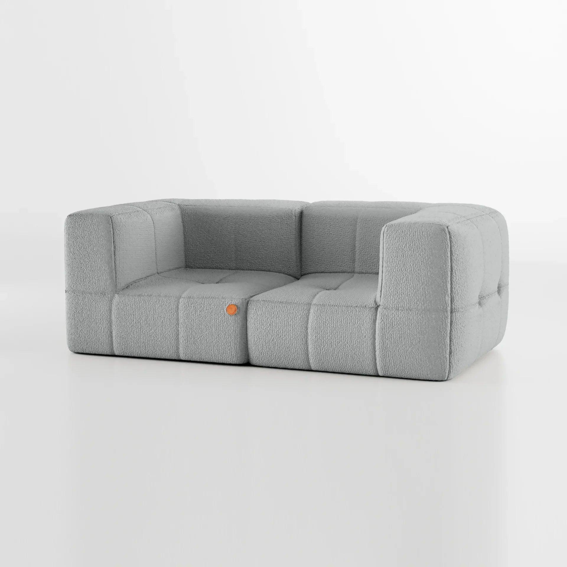 The Growing Sofa | 2-Piece Modular Sofa with 2 Corner Pieces - Gray