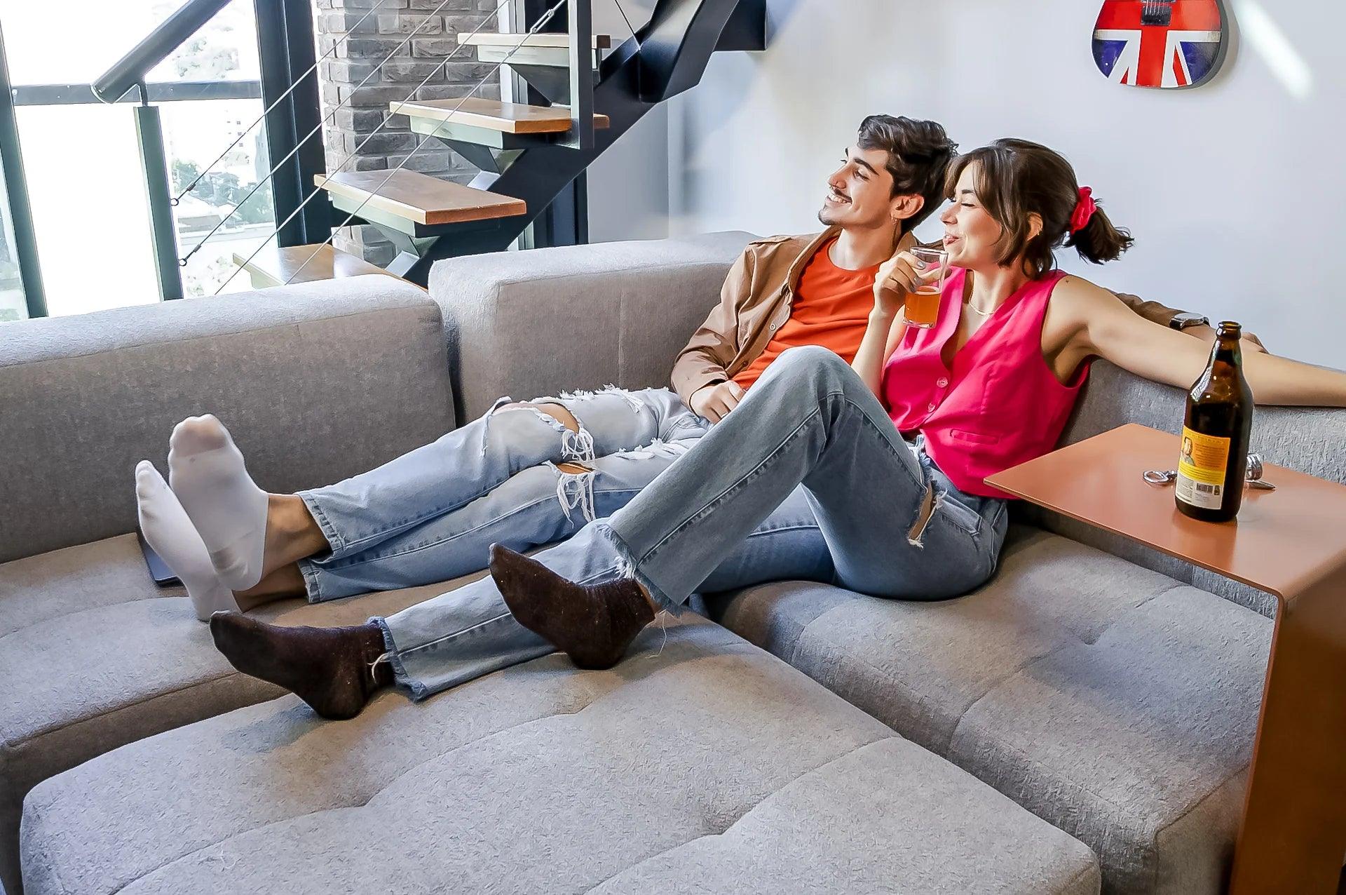 The Growing Sofa | 5-Piece Modular Sofa with 2 Corner Pieces, 2 Armless Chairs, and 1 Ottoman - Gray